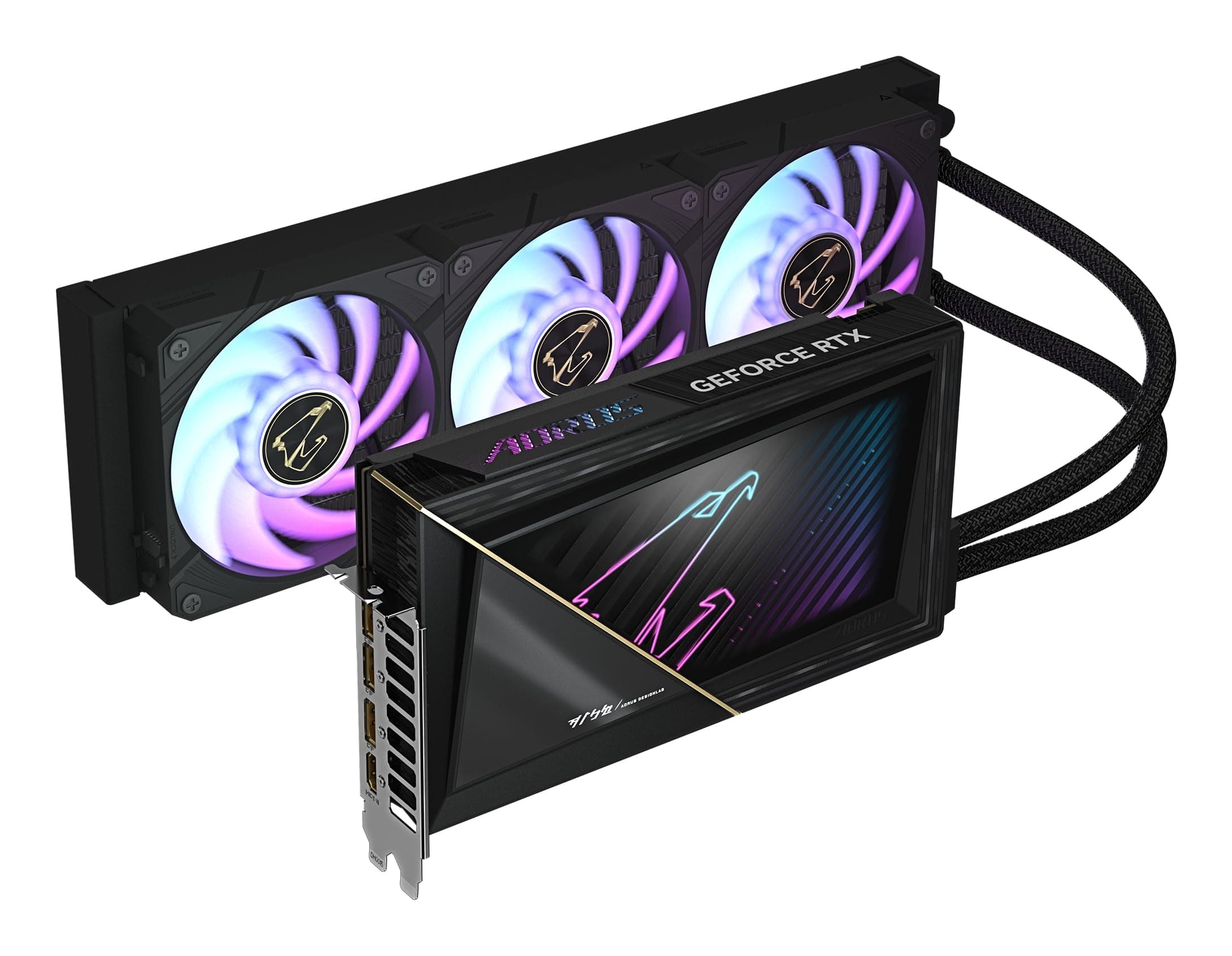 Gigabyte AORUS GeForce RTX 5090 Xtreme WATERFORCE 32G Grafikkarte - 32 GB GDDR7, 512 Bit, PCI-E 5.0, 2655 MHz Kernfrequenz, 3 x DP 2.1a, 1 x HDMI 2.1b, NVIDIA DLSS 4, GV-N5090AORUSX W-32GD Bild 4