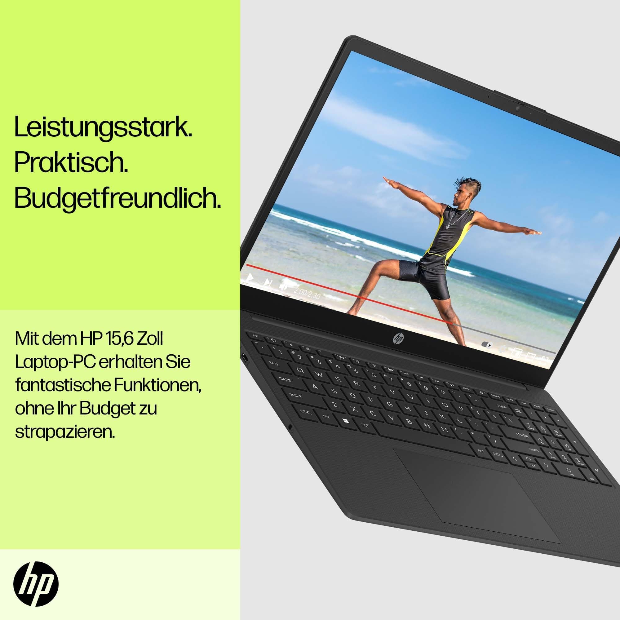 HP Laptop | 15,6" FHD Display | Intel Core i3-N305 | 8 GB DDR4 RAM | 512 GB SSD | Intel UHD Graphics | Windows 11 Home | QWERTZ | Jet Black Intel Core i3-N305 8 GB DDR4 RAM + 512 GB SSD Schwarz mit Copilot Key Bild 7
