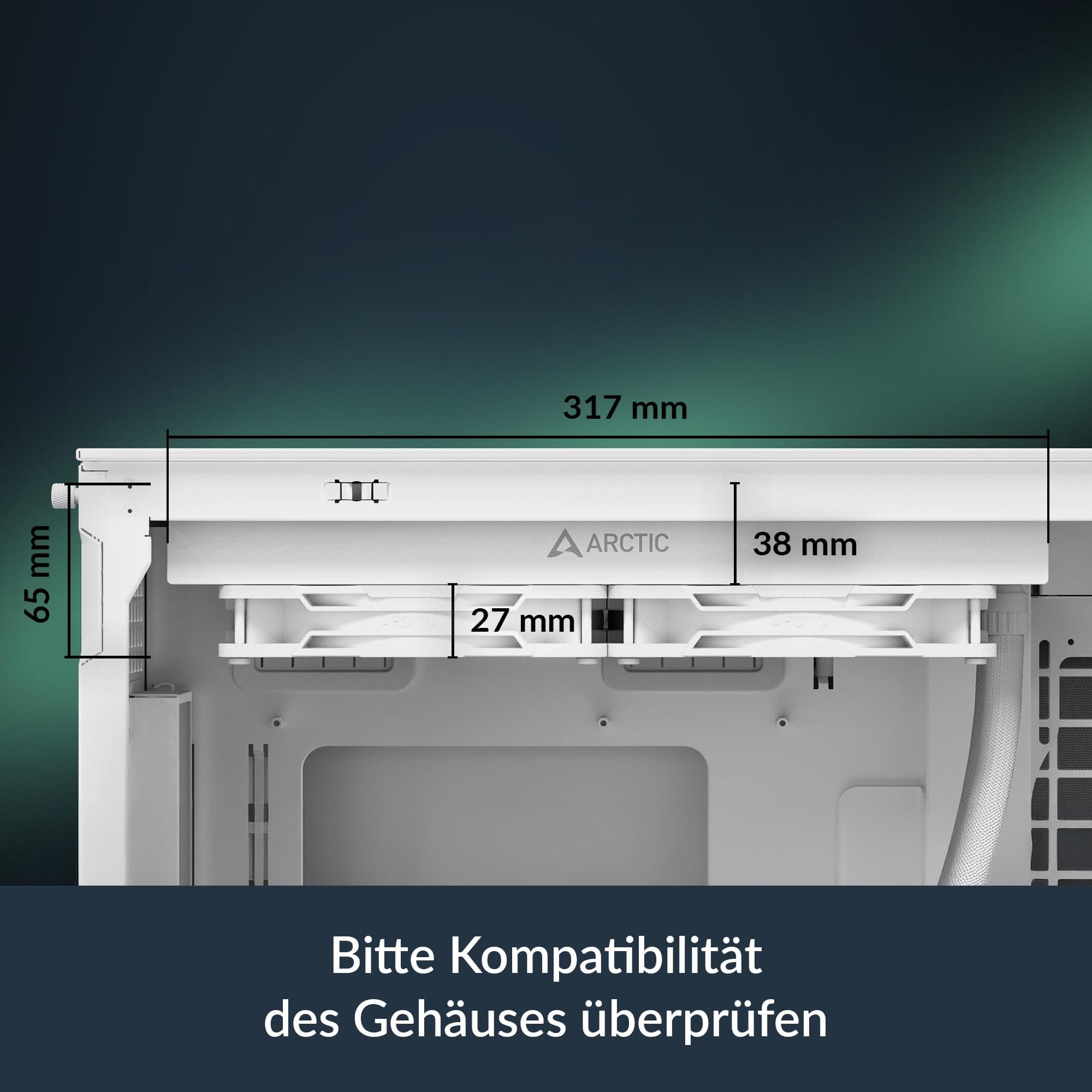 ARCTIC Liquid Freezer III Pro 280 A-RGB - Wasserkühlung PC, AIO CPU Wasserkühler, 2x140 mm, 38 mm Radiator, PWM-Pumpe, VRM-Lüfter, AMD AM5/AM4, Intel LGA1851/1700 Contact Frame - Weiß weiß Liquid Freezer III Pro 280 A-RGB Bild 6