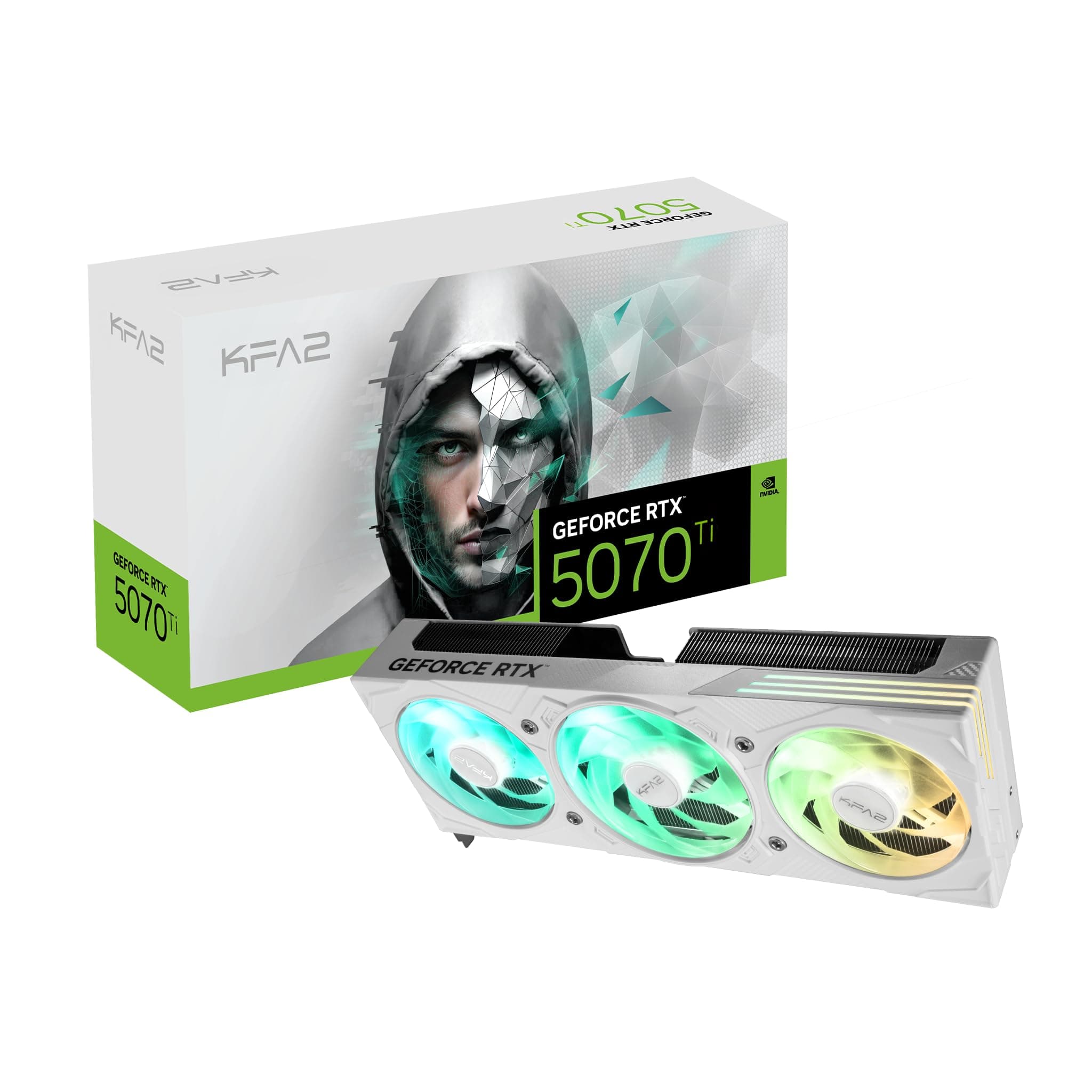 KFA2 GeForce RTX™ 5070 Ti 1-Click OC, Xtreme Tuner App Control, 16GB, GDDR7, 256-Bit, DP 2.1b*3/HDMI 2.1b/DLSS 4/Gaming Grafikkarte (RTX 50 Series, White, EX Gamer) Bild 2