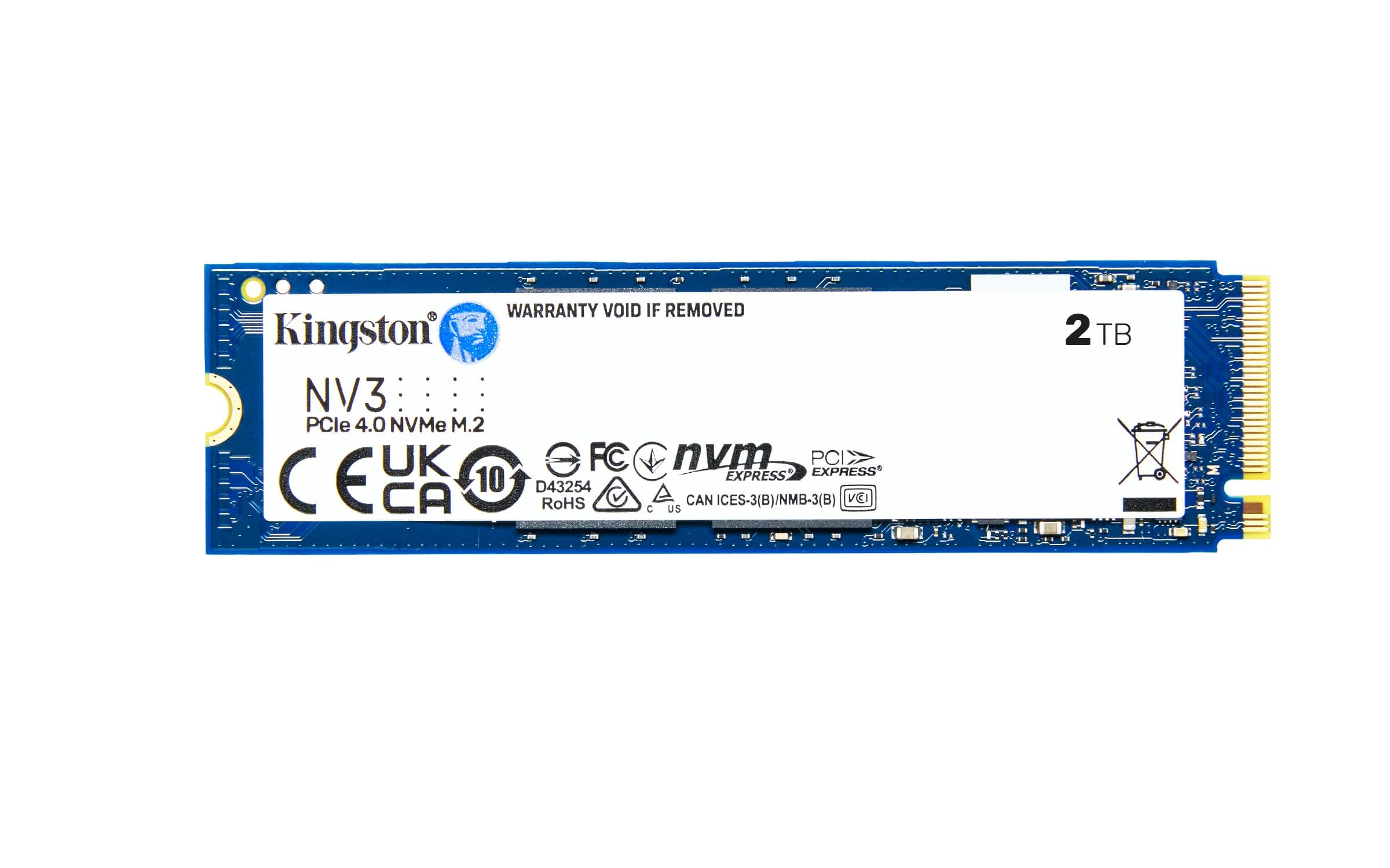 Kingston NV3 NVMe PCIe 4.0 Interne SSD 2TB M.2 2280-SNV3S/2000G 2TB 2280