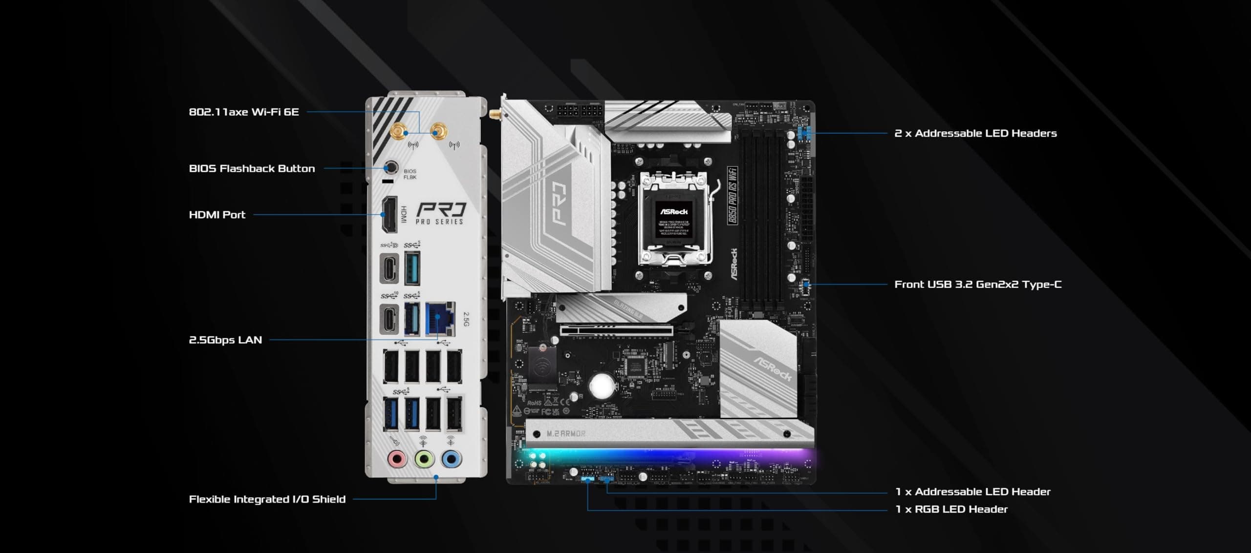 MB ASRock AMD AM5 B850 Pro RS WiFi Bild 8