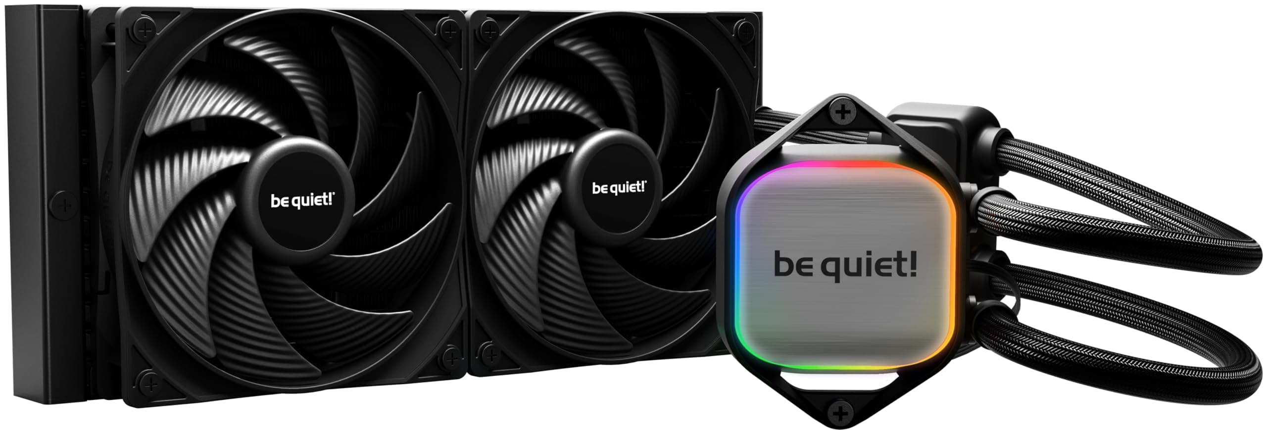 be quiet! Pure Loop 2 240mm All-in-One Wasserkühlung für übertaktete AMD/Intel Systeme, 2x Pure Wings 3 PWM high-speed Lüfter, hoher statischer Druck, doppelt entkoppelte PWM-Pumpe mit ARGB, BW017 Bild 2