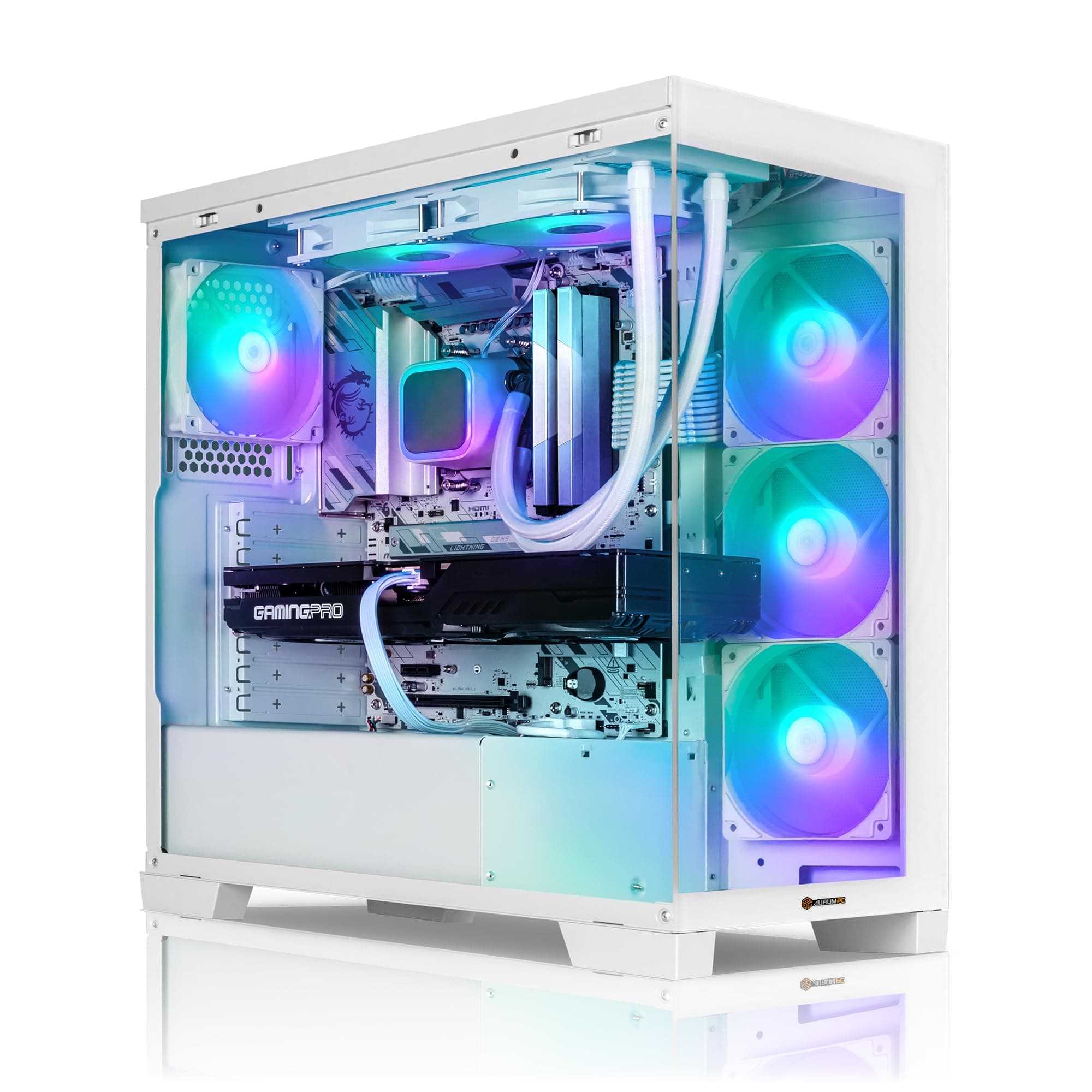 Aurum White Gaming PC Intel Core Ultra 7 265KF • GeForce RTX5080 16GB • 32GB DDR5 • 1000GB M.2 SSD • Windows 11 • Wasserkühlung • WLAN • Gamer PC Computer Gaming Rechner Ultra 7 265KF+RTX5080 16G+32GB DDR5 RAM+1TB SSD Bild 6