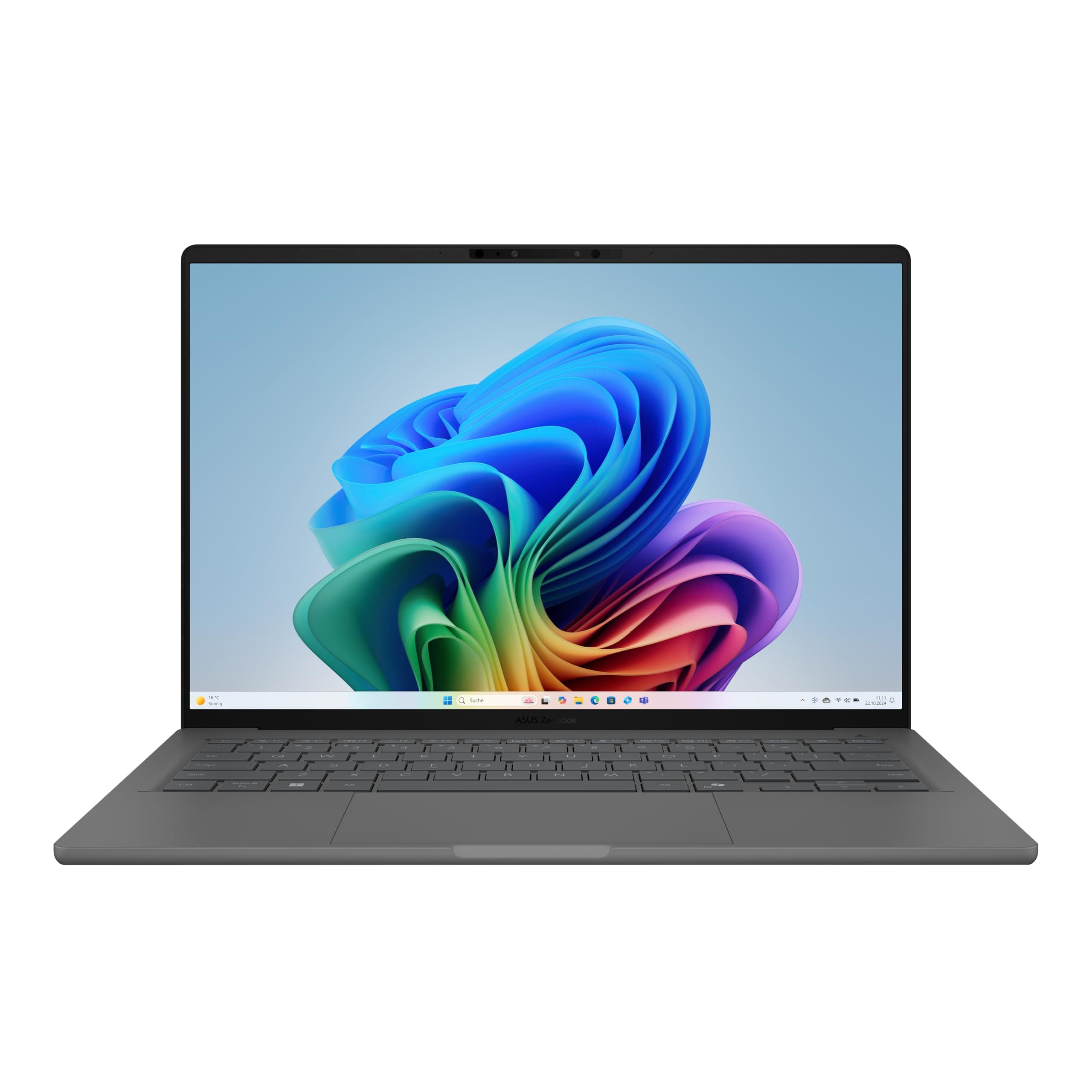 ASUS Zenbook A14 OLED UX3407QA Laptop | 14" WUXGA 16.10 OLED Display | QC Snapdragon X Plus X1-26-100 | 16 GB RAM | 1 TB SSD | QC Adreano GPU | Windows 11 | QWERTZ Tastatur | Iceland Gray Snapdragon X X1-26-100 14" Snapdragon X Plus X1-26-100 | 16 GB RAM