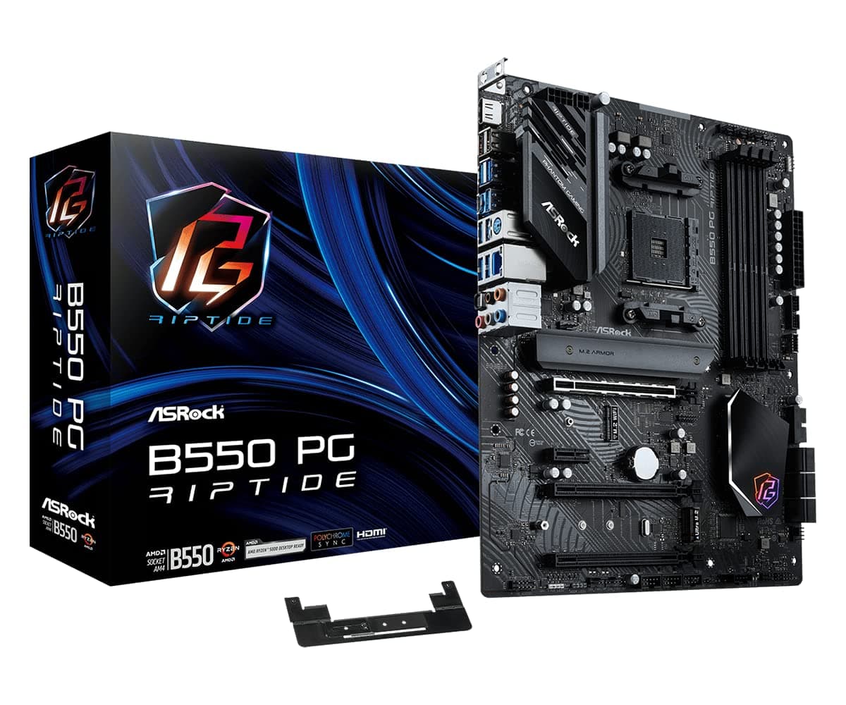 ASRock MB AMD AM4 B550 PG Riptide 90-MXBGH0-A0UAYZ Schwarz Bild 2