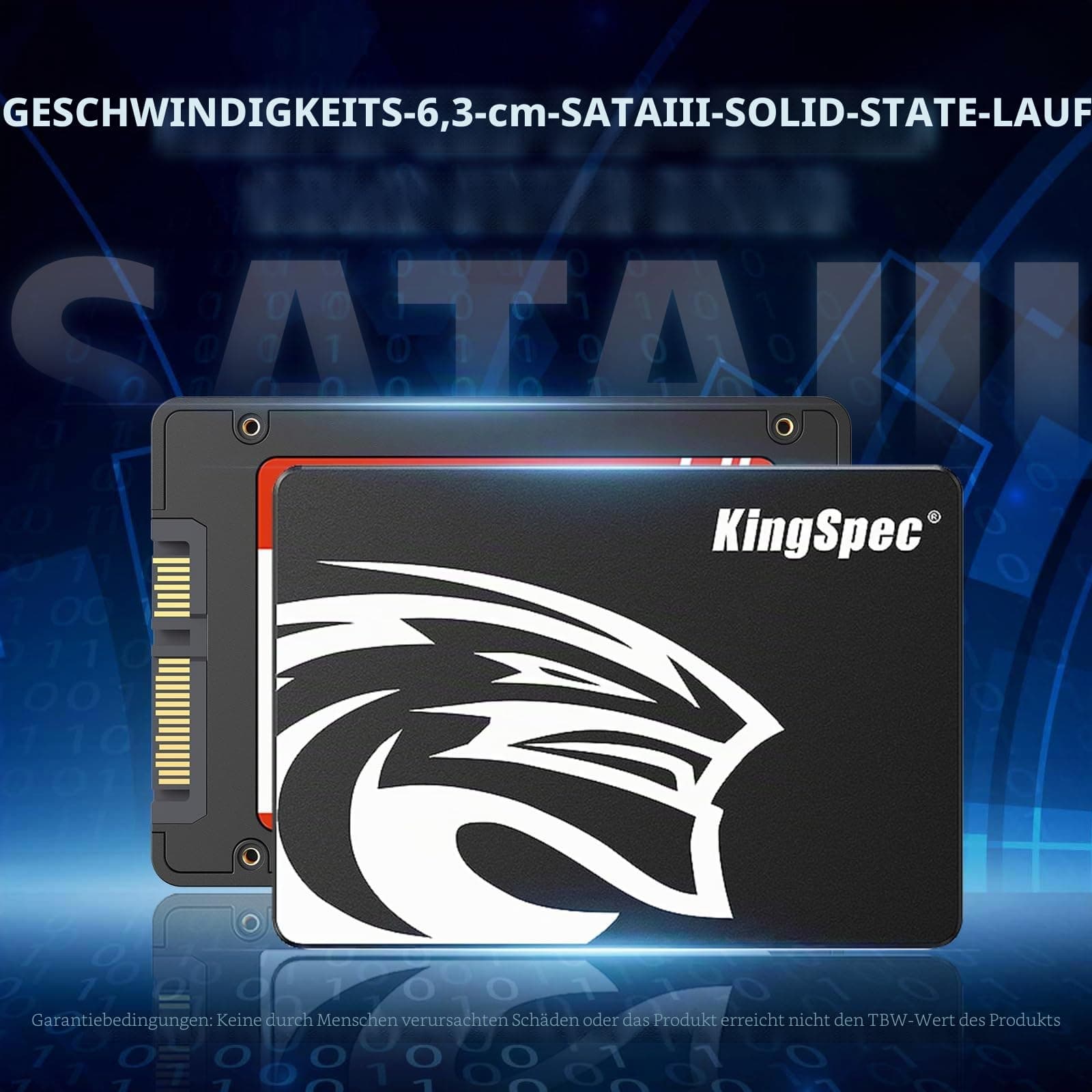 KingSpec 512GB 2 5 Zoll SATA SSD, 2.5 inch SATA III 6Gb/s Interne Solid State Festplatte - 3D NAND Flash, Kompatibel mit PS4/Desktop/Laptop Bild 2