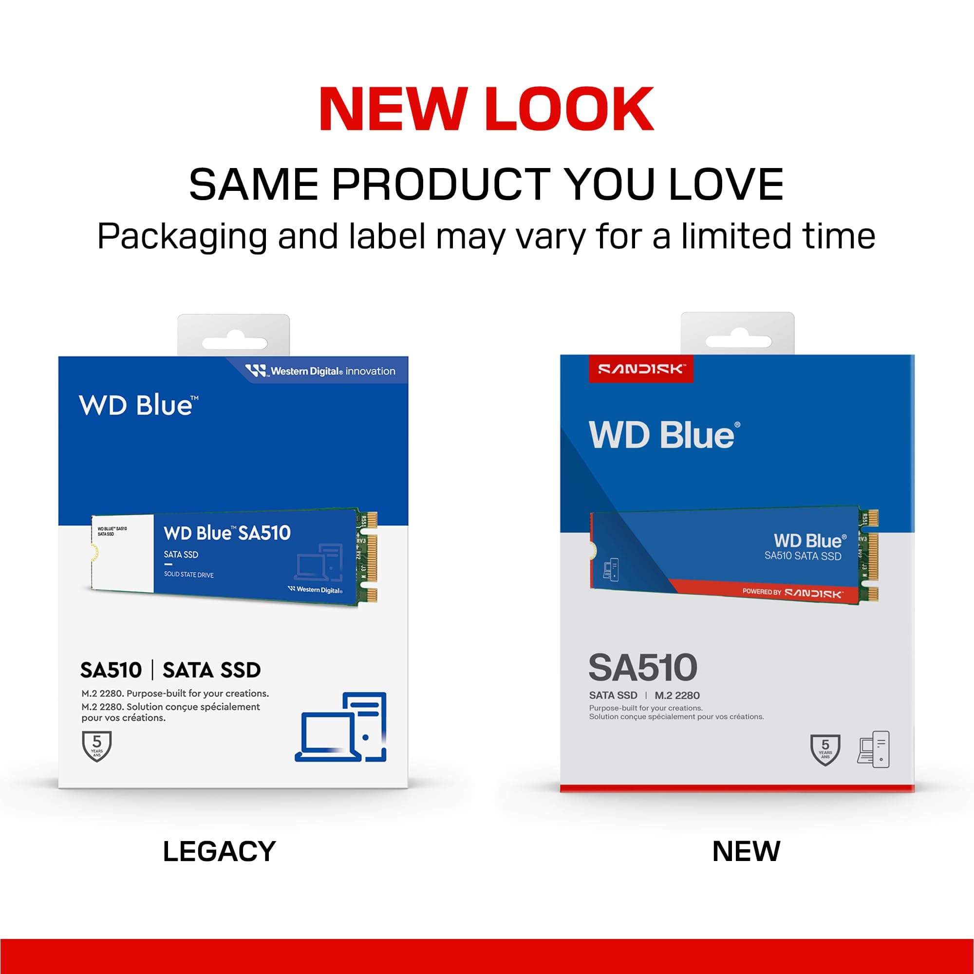 WD Blue SA510 SATA SSD 1 TB M.2 2280 (Lesen bis 560 MB/s, Schreiben bis 520 MB/s, Upgrade für PC/Laptop, dreimonatiges Probeabo von Dropbox Professional, Western Digital SSD Dashboard) Bild 4