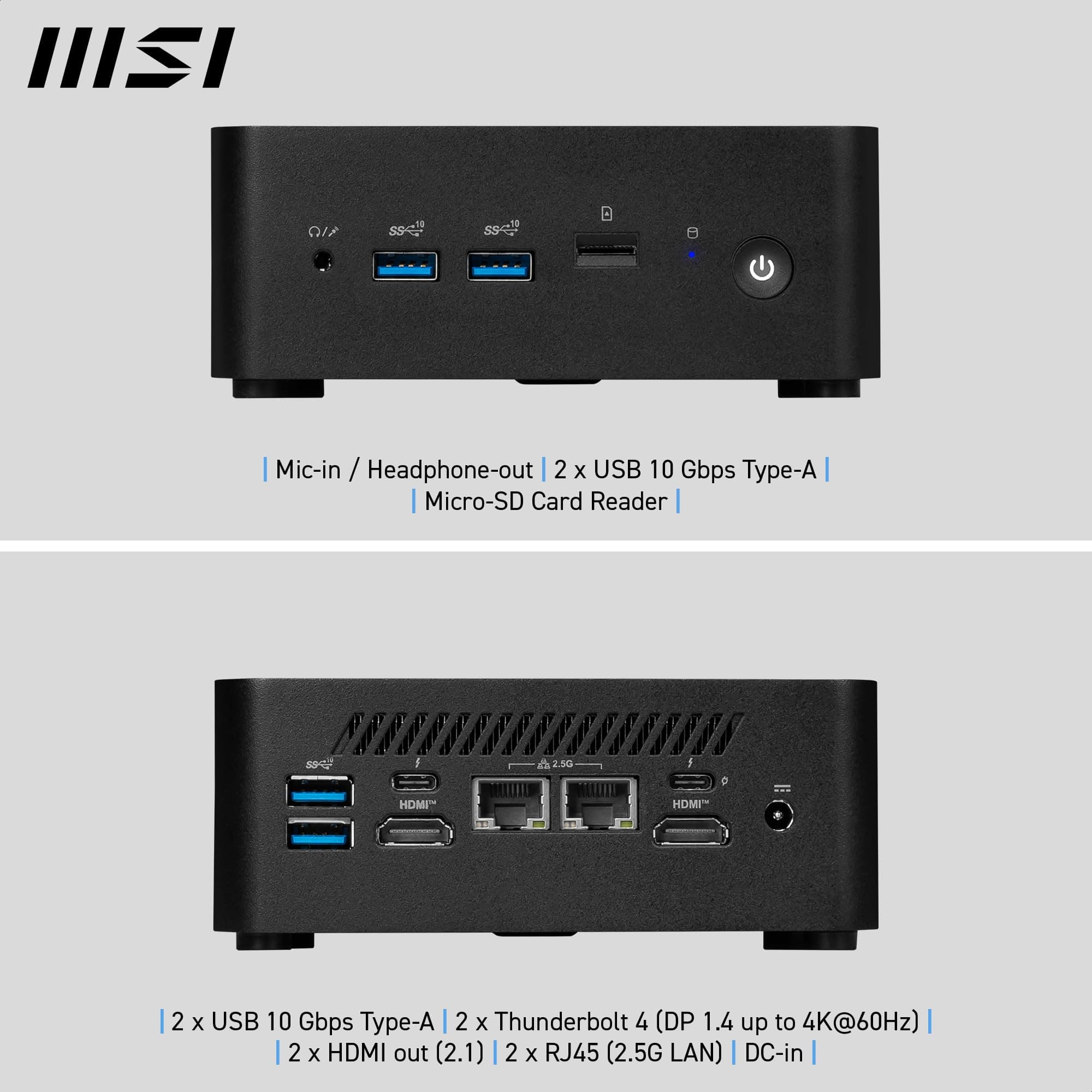 Msi Cubi Nuc 1m I7 150u Bb 0.84l Sized Pc Nero Intel Soc (msi Cubi Nuc 1m Intel Core I7 150u Barebone) Bild 2