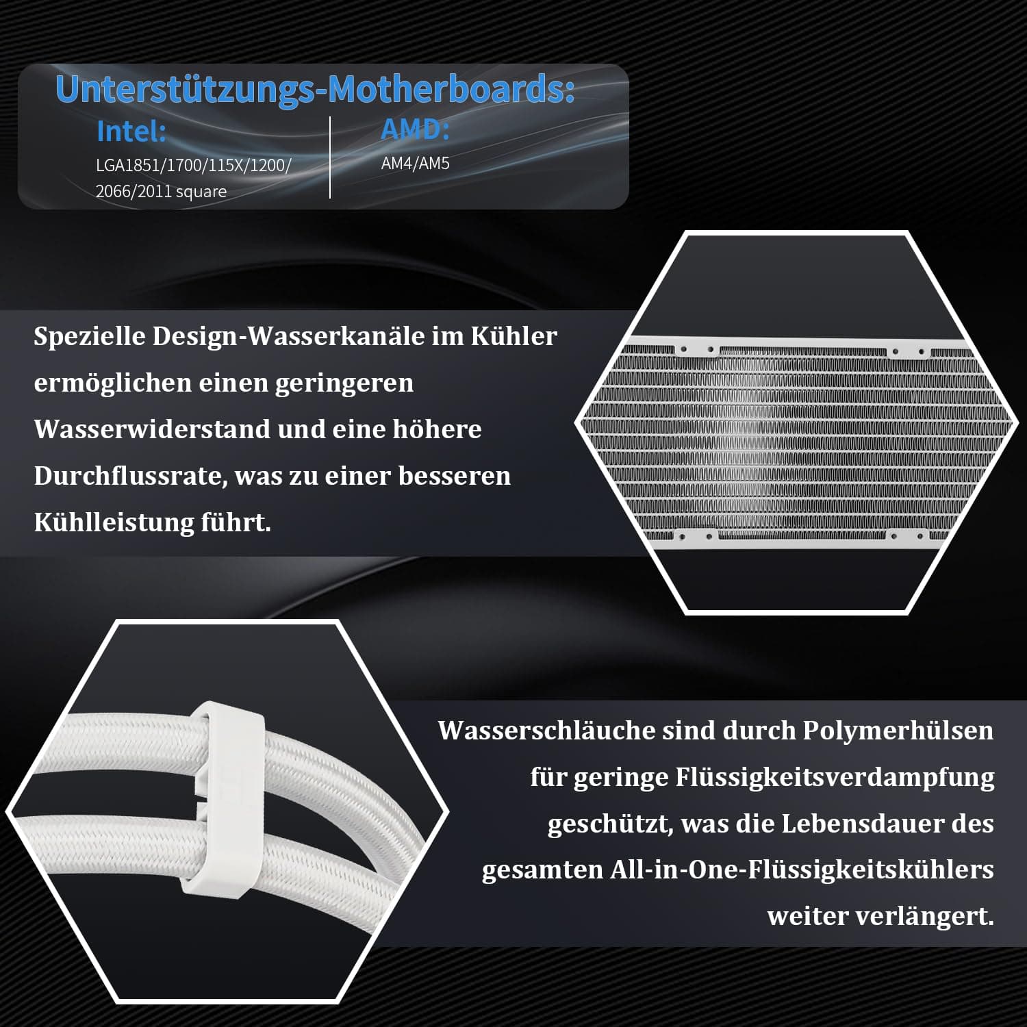 Thermalright TR Wonder Vision 360 UB ARGB Weißer CPU-Wasserkühler,6,67-Zoll magnetisch gekrümmter Bildschirm mit 2400x1080 Auflösung, AMOLED-Bildschirm, flüssiger CPU-Kühler für AM4/AM5,lga1700/1851 Weiß-WV360 UB ARGB WHITE Bild 6