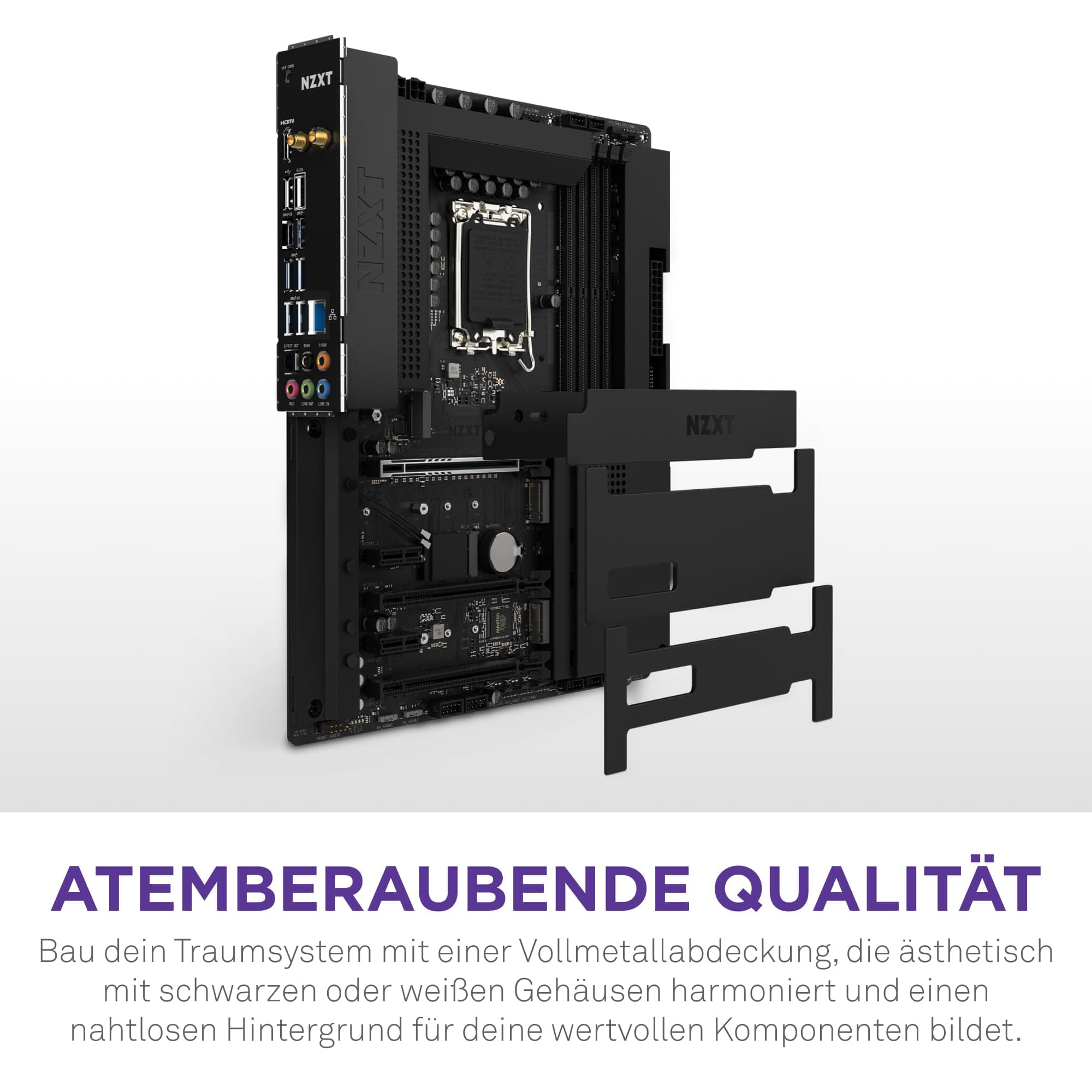 NZXT N7 Z790 Motherboard - N7-Z79XT-W1 - Intel Z790 Chipsatz (Unterstützt 12., 13., 14. Gen CPUs) - ATX Gaming Motherboard - Integriertes I/O Shield - WiFi 6E - Bluetooth - Schwarz Intel Z790 Chipset Schwarz Bild 7