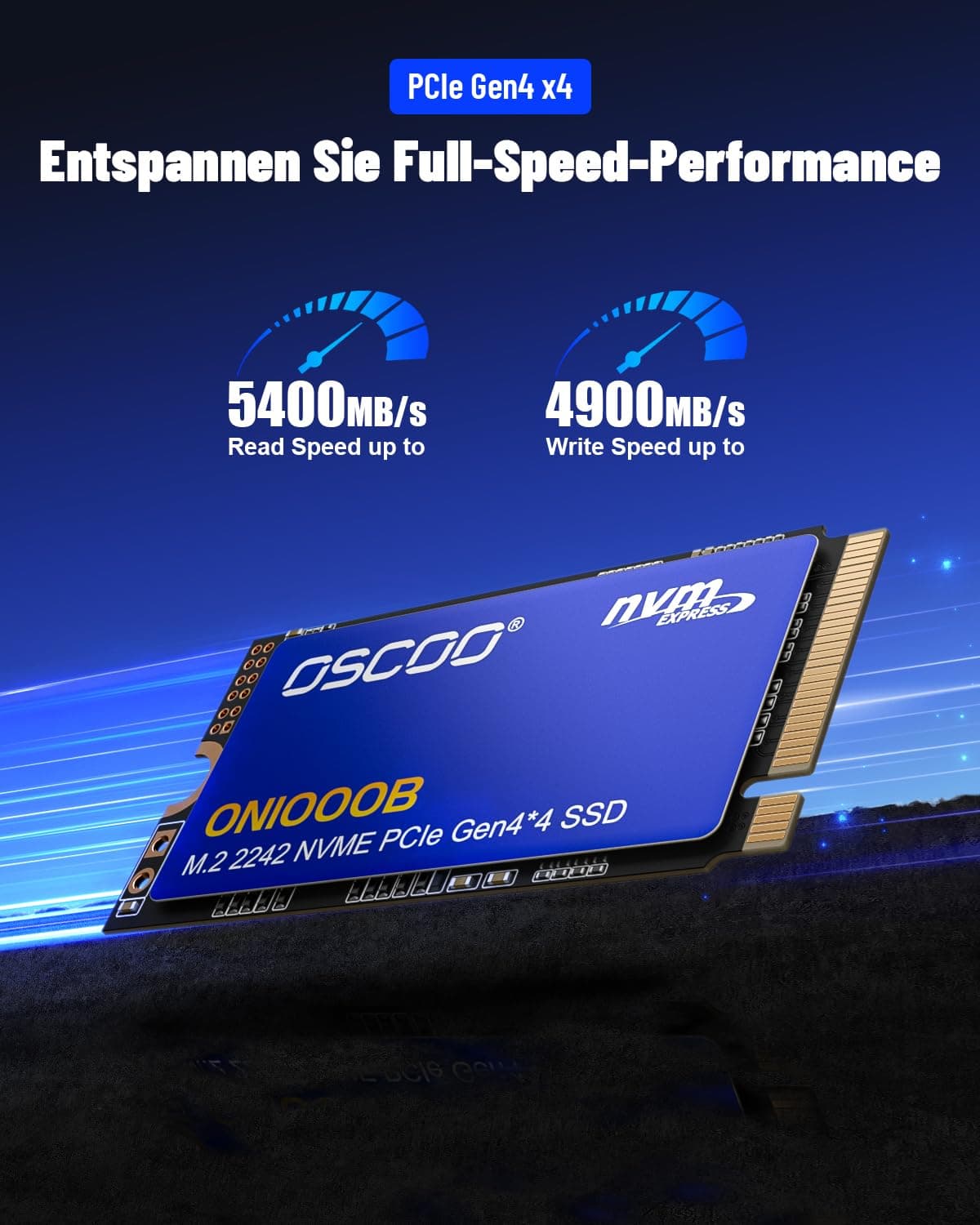 512GB NVMe SSD – M.2 2242 PCIe Gen4x4 Interne Solid-State-Drive, Bis zu 4800 MB/s Lesen & 2800 MB/s Schreiben, 3D NAND, Kompaktes Hochgeschwindigkeitsspeicher für Mini-PCs Bild 5
