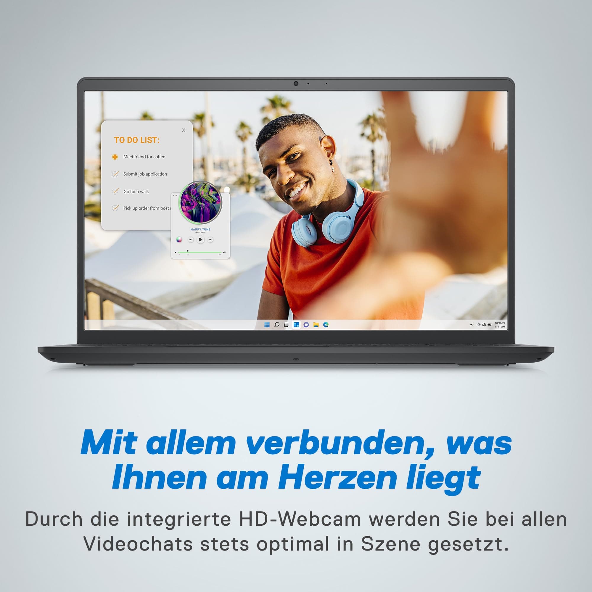 Dell Inspiron 15 3535 Laptop 15.6 Inch FHD 120Hz, AMD Ryzen 5 7520U, 8GB RAM LPDDR5, 512GB SSD, AMD Radeon Graphics, Intel Wi-Fi 6, Windows 11 Home, German QWERTY Black Ryzen 5 7520U 8 GB 512GB Bild 3