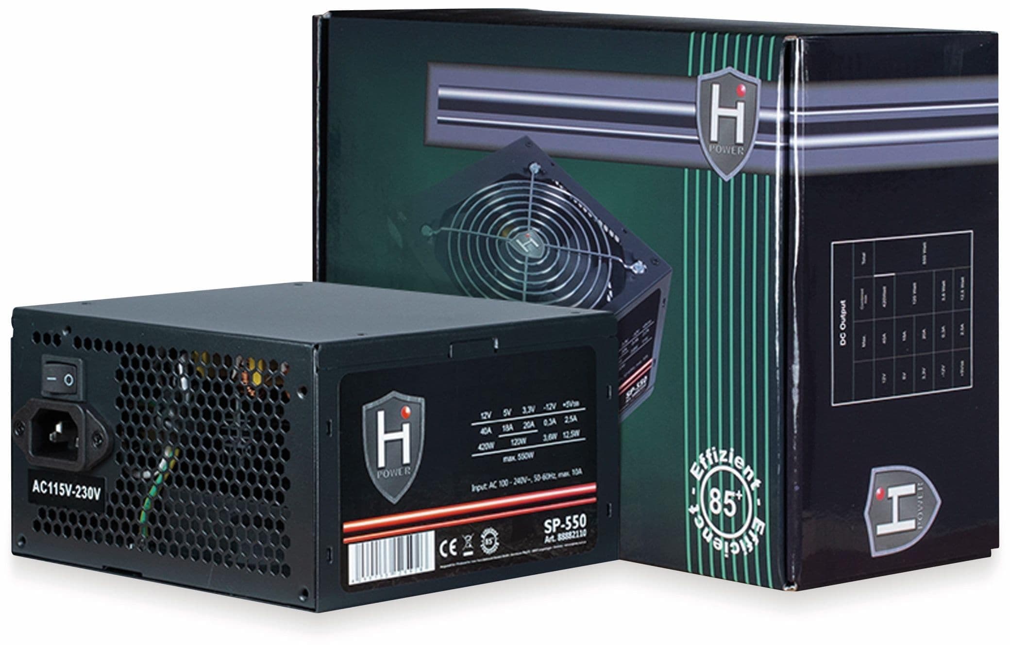Inter-Tech Netzteil 550W HIPOWER SP-550 1X 120mm Lüfter Retail 88882110