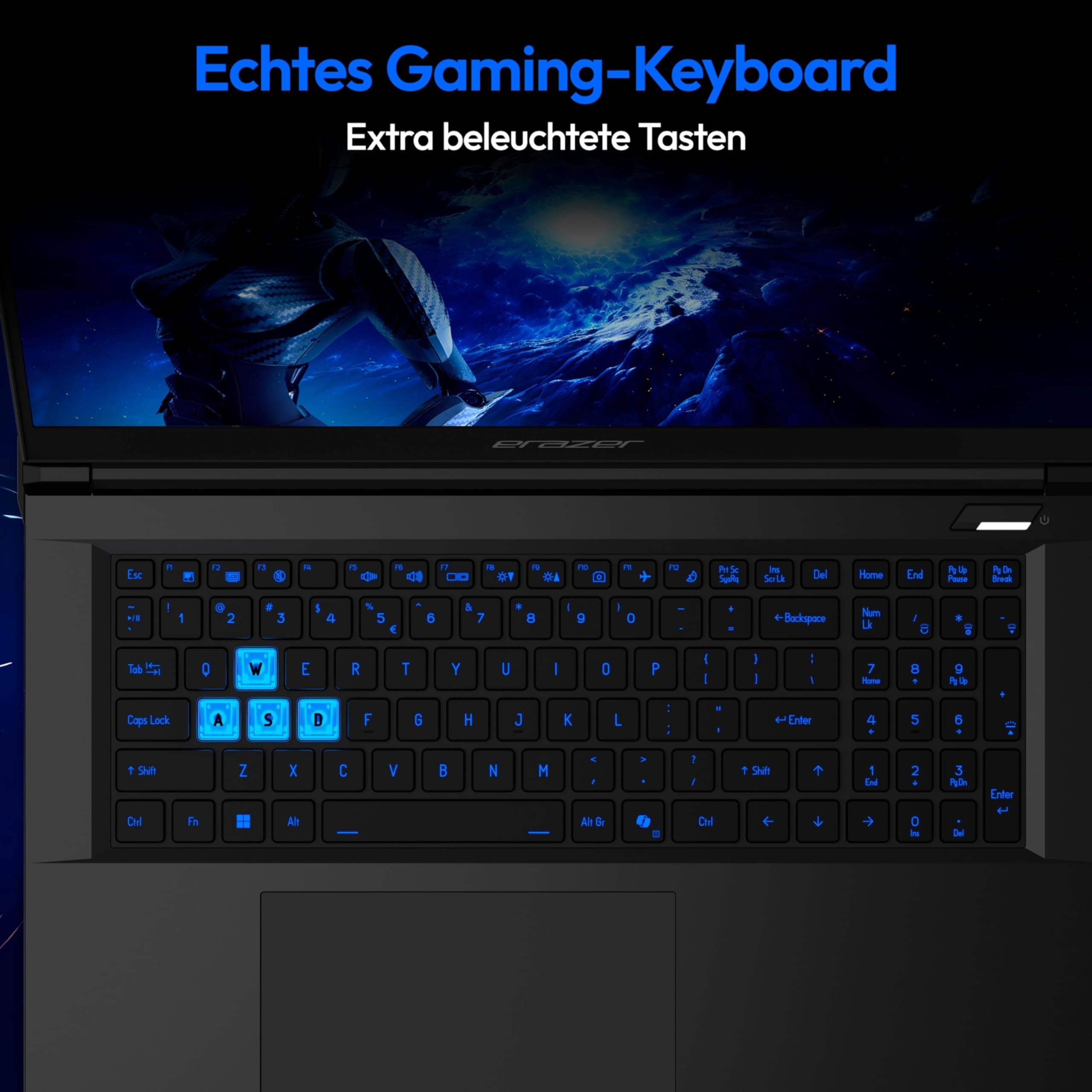ERAZER Scout 17 E1 43,9 cm (17,3 Zoll 144Hz) Full HD Gaming Laptop (Core i5 13420H, GeForce RTX 5050 8GB GDDR7 VRAM, 16GB DDR5 RAM, 1TB PCIe SSD, ohne OS) Core i5-13420H 16 GB 1000 GB NVIDIA GeForce RTX 5050 MD62759 Bild 4
