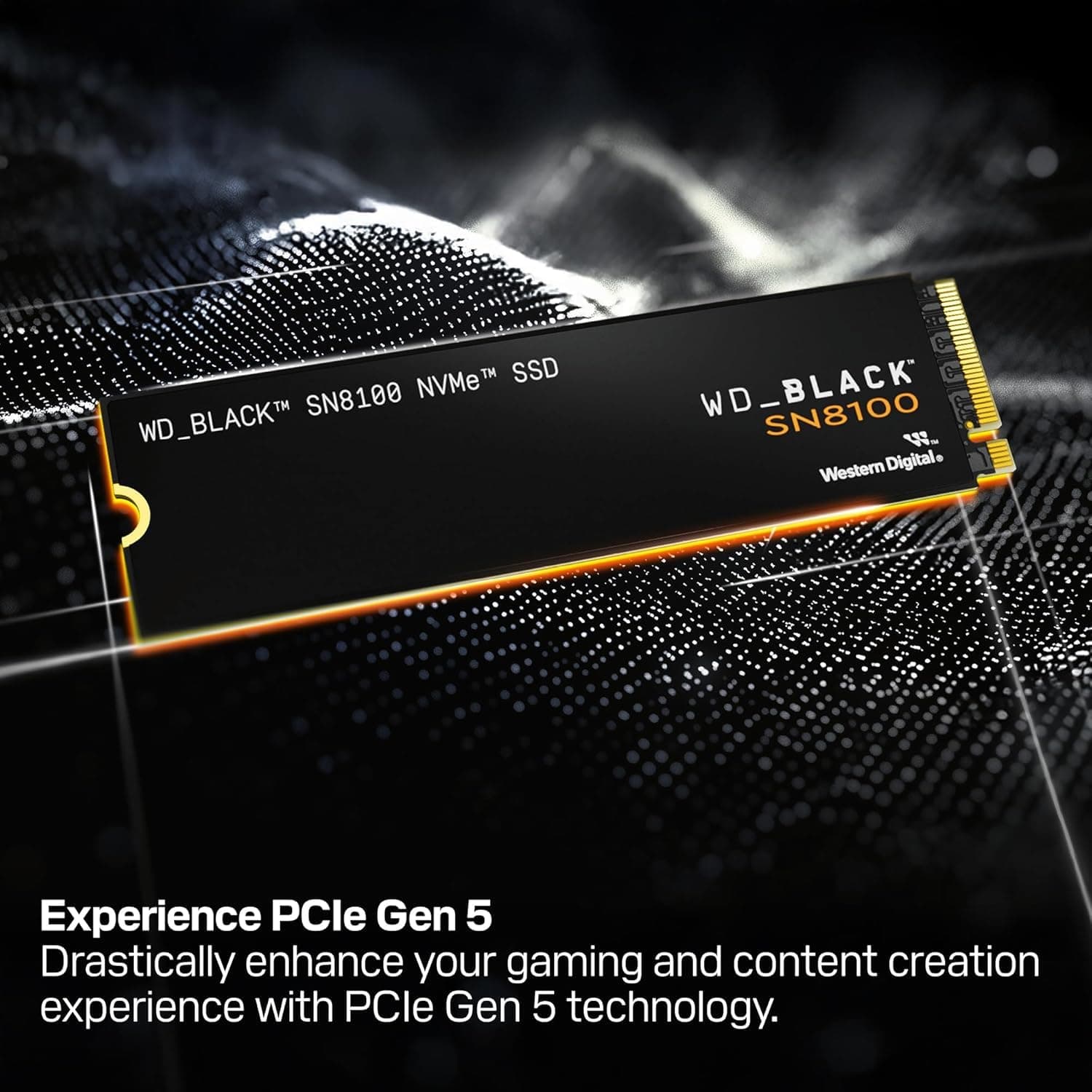 WD_Black SN8100 4 TB PCIe 5.0x4 NVMe M.2 SSD, Lesegeschwindigkeiten von bis zu 14.900 MB/s, Schreibgeschwindigkeiten von bis zu 14.000 MB/s, TLC 3D CBA NAND 4 TB Non Heatsink Bild 6