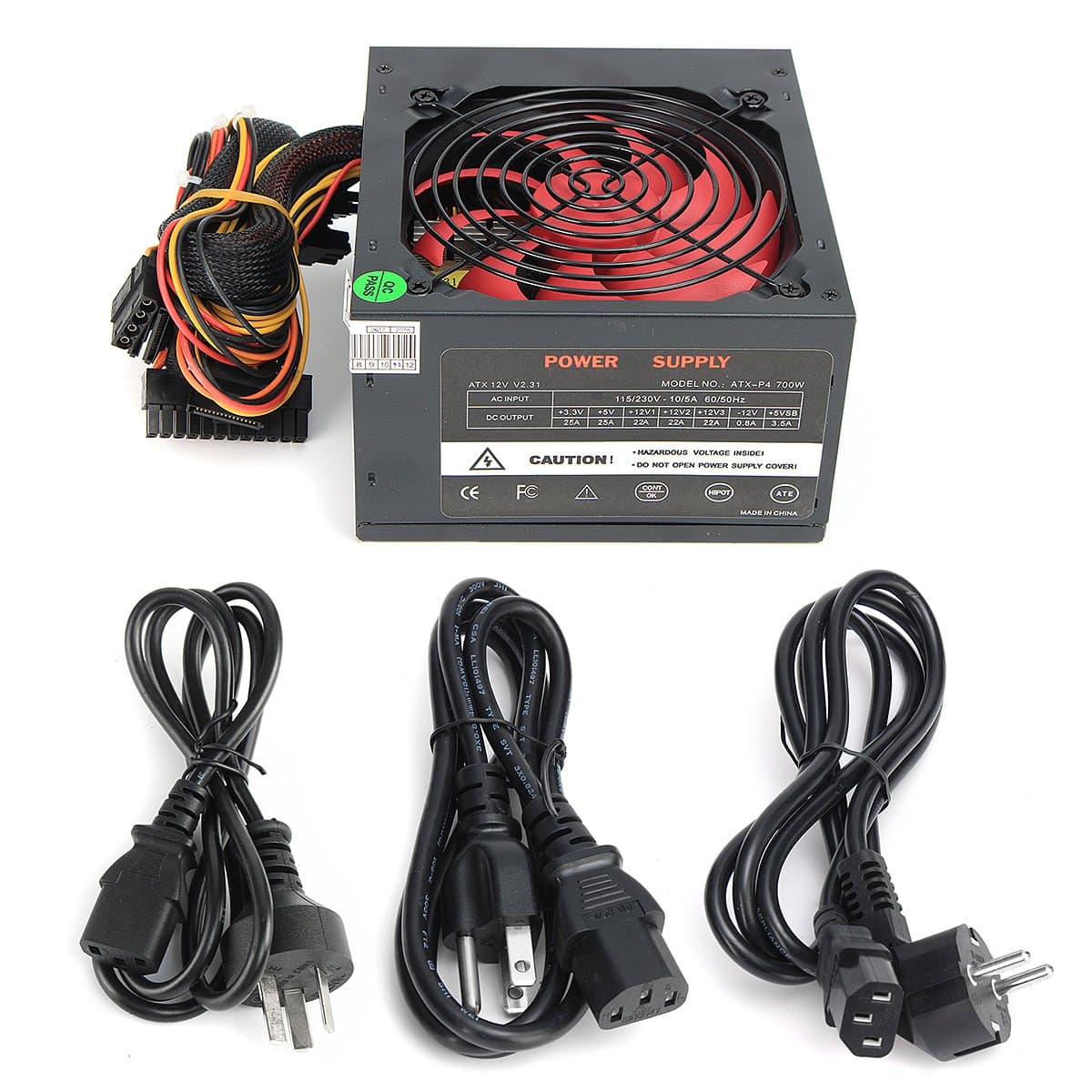 700W 110V-230V Alimentazione Netzteil ATX Alluminio 20 + 4Pin ATX 12V V 2.3 - Au Standard