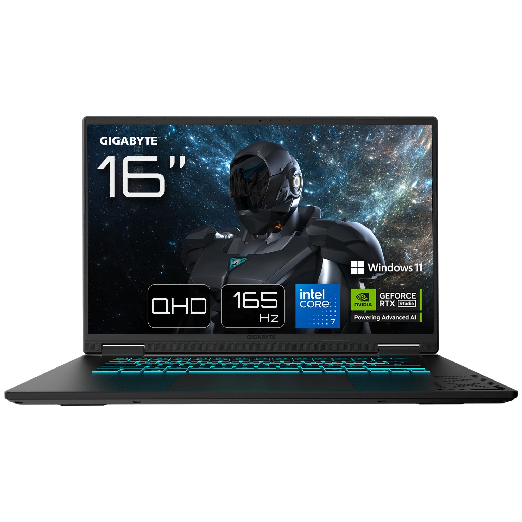 Gigabyte Gaming A16 PRO Gaming-Laptop - 16“, 165Hz QHD, Intel Core 7 240H, RTX 5070 Ti GPU, 32GB LPDDR5X 5600MHz, 1TB Gen4 SSD, Win 11 Home, 2 Jahre Garantie, Dolby Atmos, Gaming A16 PRO DXHG4DECC4SH