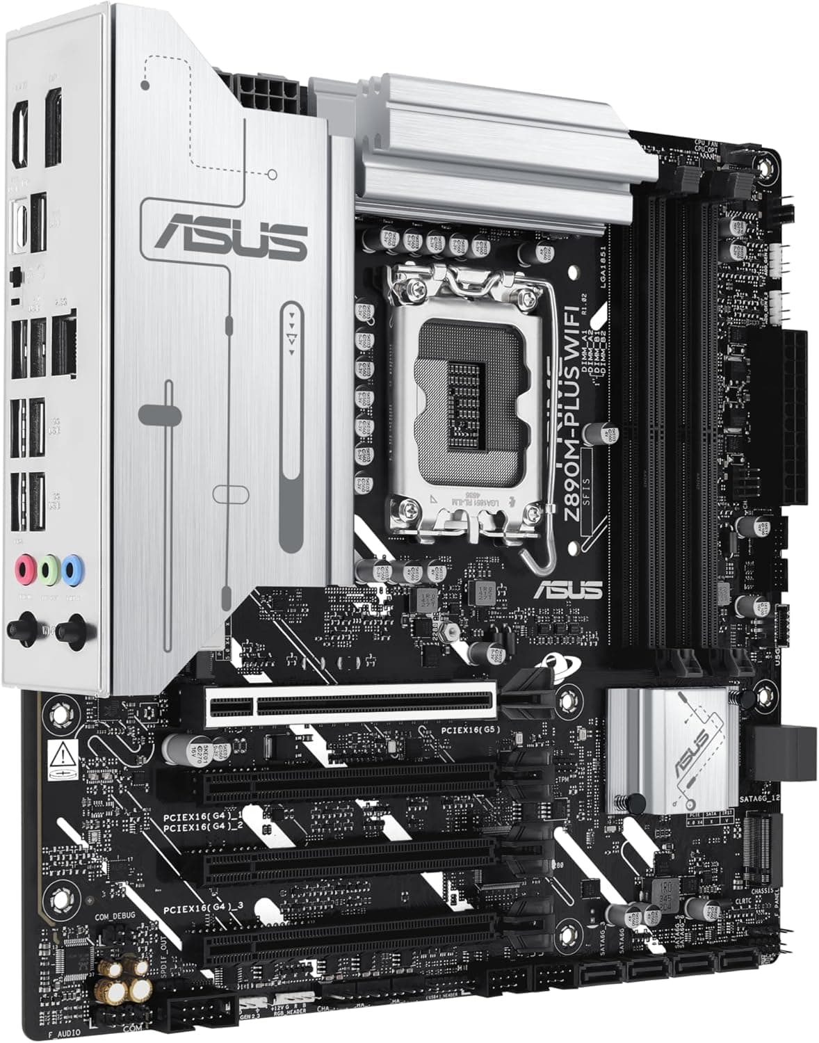 ASUS Prime Z890M-PLUS WiFi Gaming Mainboard Sockel Intel LGA1851 (mATX, DDR5, PCIe 5.0, 3X M.2, DisplayPort, HDMI, Advanced AI, WiFi 7, Aura Sync) Bild 5