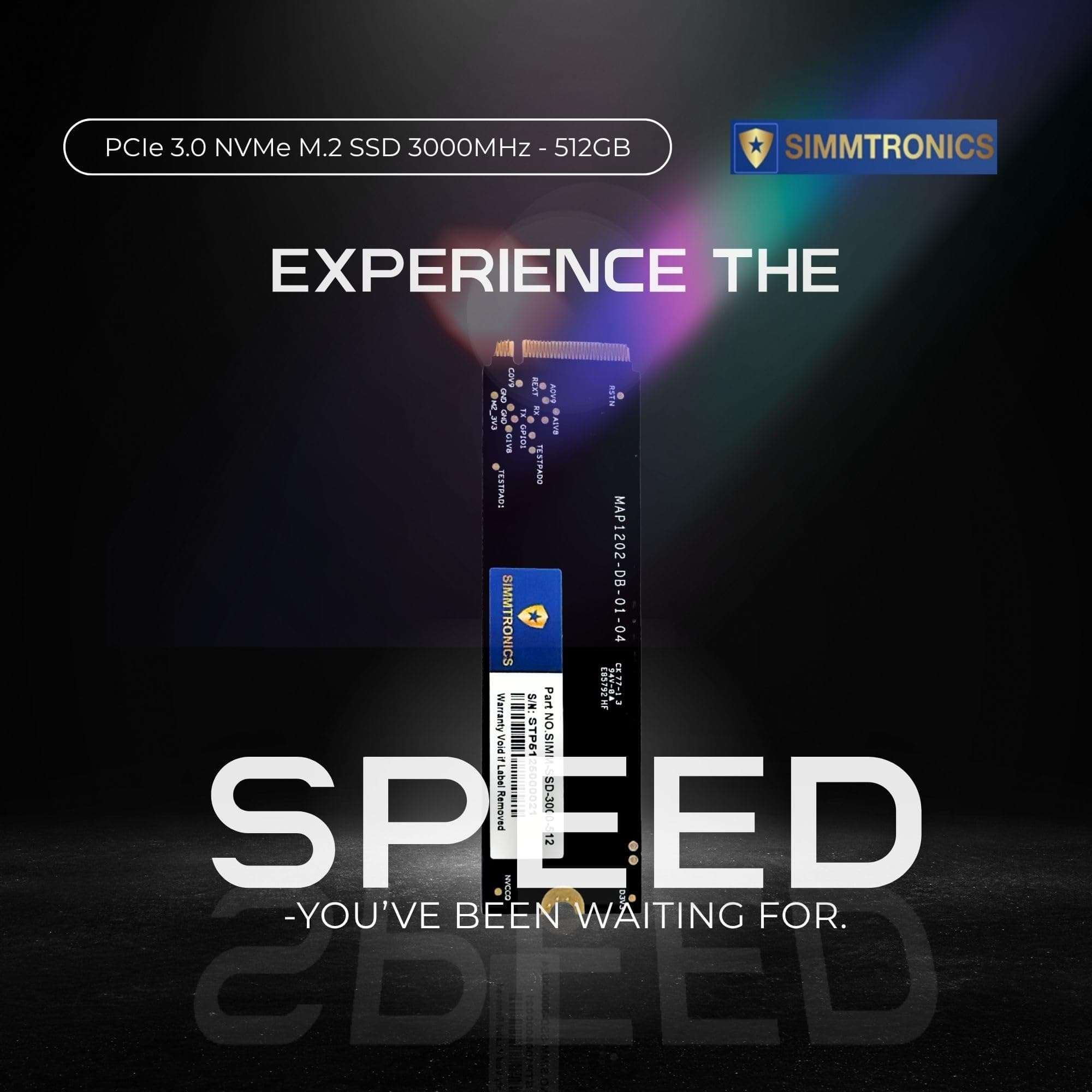 Simmtronics 512 GB PCIe 3.0 NVMe M.2 SSD | Bis zu 3500/3000 MB/s Lesen/Schreiben | DRAM Cache & 3D TLC NAND | Internes Solid-State-Laufwerk | kompatibel mit Laptops und Desktops Bild 3