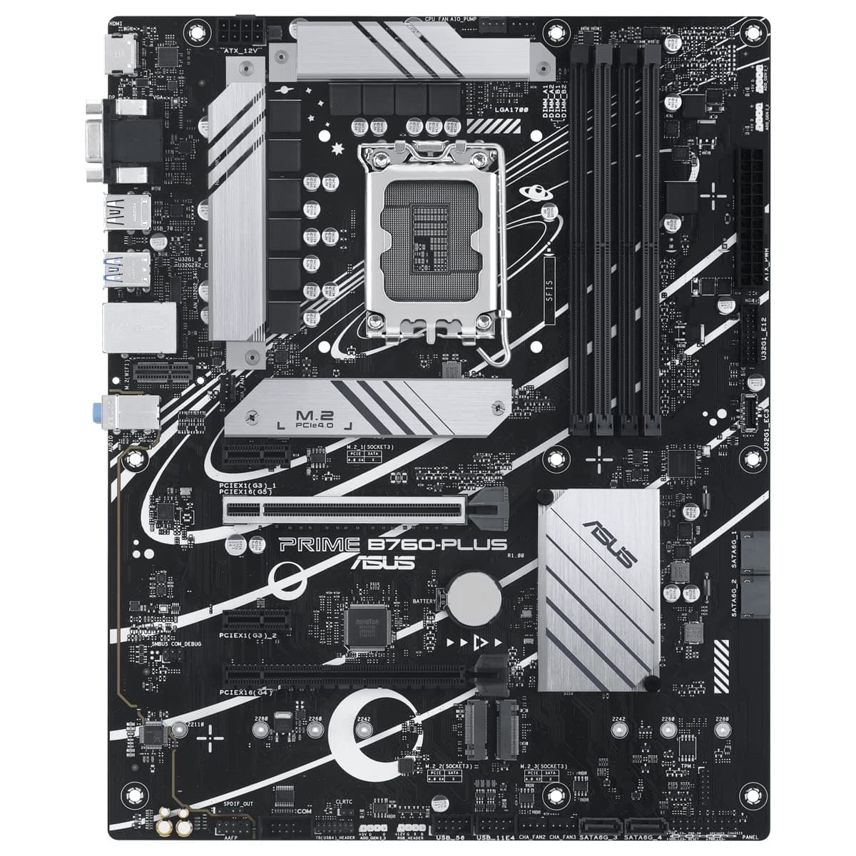 ASUS Prime B760-PLUS Gaming Mainboard Sockel Intel LGA 1700 (Intel B760, ATX, DDR5 Speicher, PCIe 5.0, 3X PCIe 4.0 M.2, Thunderbolt 4, Aura Sync) Bild 3