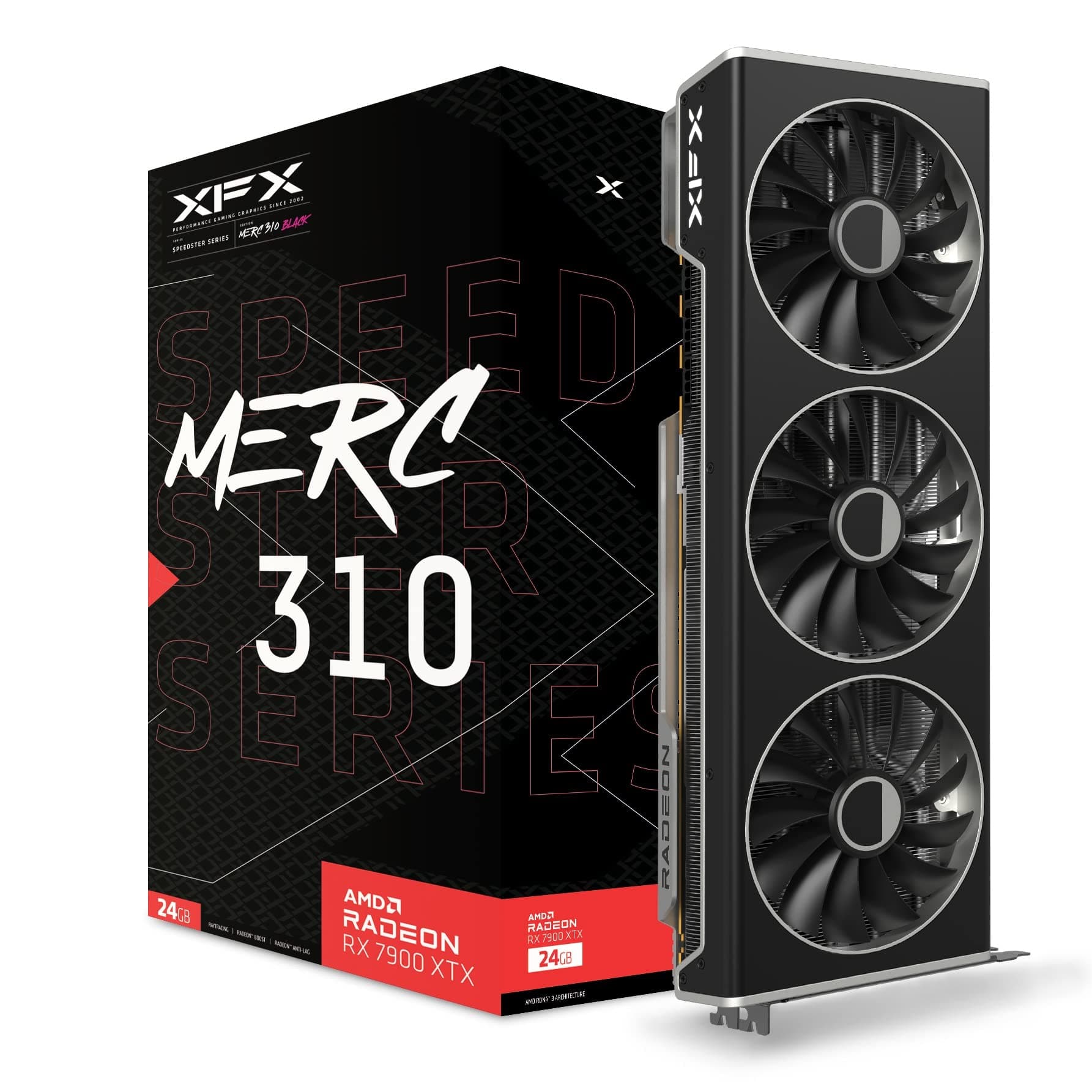 XFX Speedster MERC310 AMD Radeon™ RX 7900XTX Black Gaming Grafikkarte 24 GB GDDR6, AMD RDNA™ 3 (RX-79XMERCB9) Bild 2