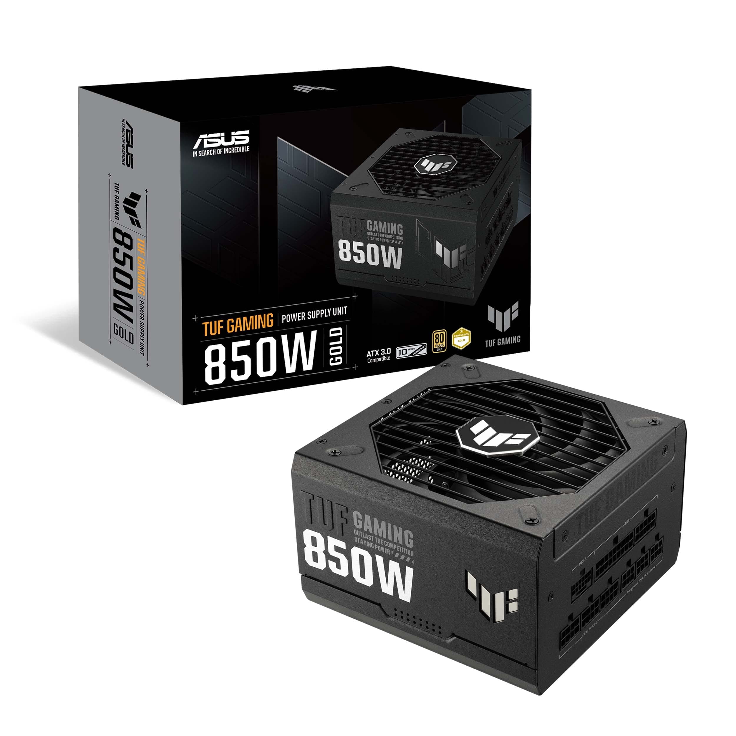 ASUS TUF Gaming 850W Gold Netzteil (850 Watt, Vollmodular, ATX 3.0-kompatibel, Axial-tech Lüfter, PCB-Beschichtung, Doppelkugellager) Bild 2