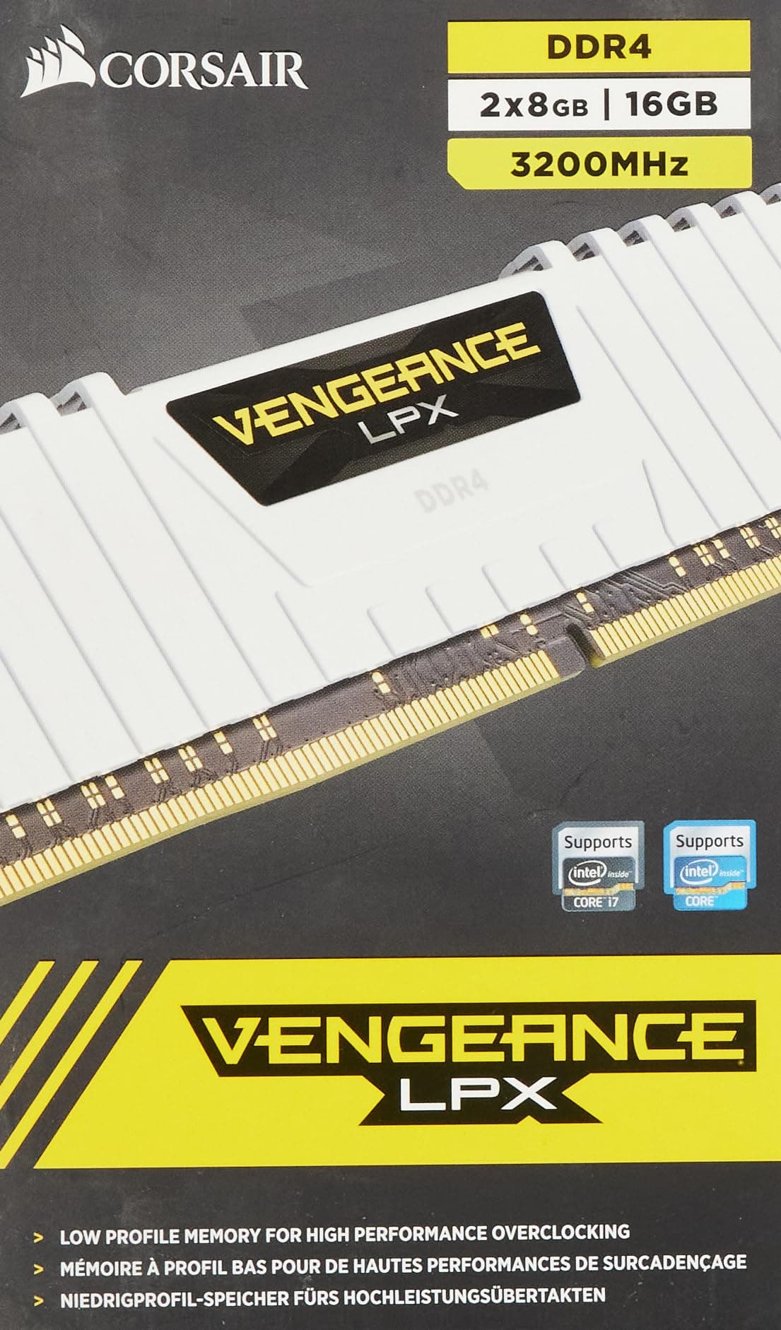 Corsair Vengeance LPX 16GB (2x8GB) DDR4 Bis zu 3200MHz CL16 XMP 2.0 High Performance Desktop Arbeitsspeicher Kit, Weiß CMK16GX4M2B3200C16W Weiß 2 x 8 GB 3200 MHz Bild 6