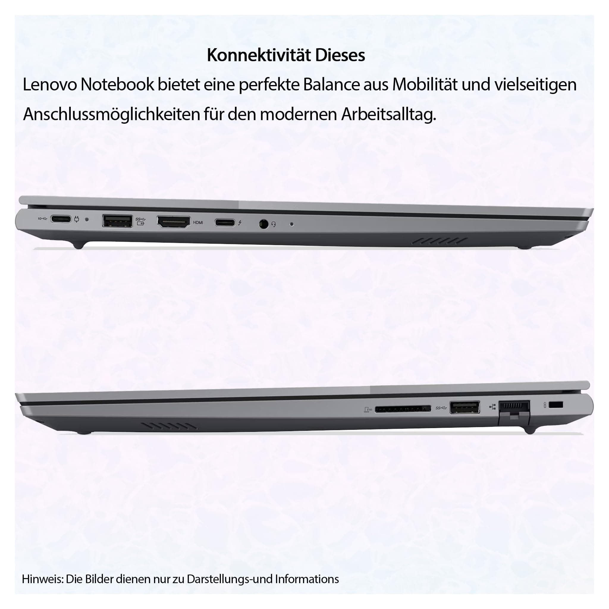 Lenovo ThinkBook 16 Gen 6 Business Laptop, Core i7-13700H, 64 GB DDR5 RAM, 1 TB PCIe SSD, 16" WUXGA (1920x1200) Display, Intel Iris Xe Graphics, Deutsches Tastatur-Layout, W11 Pro, Arctic Grey 64 GB RAM | 1 TB SSD Windows 11 Pro Bild 8
