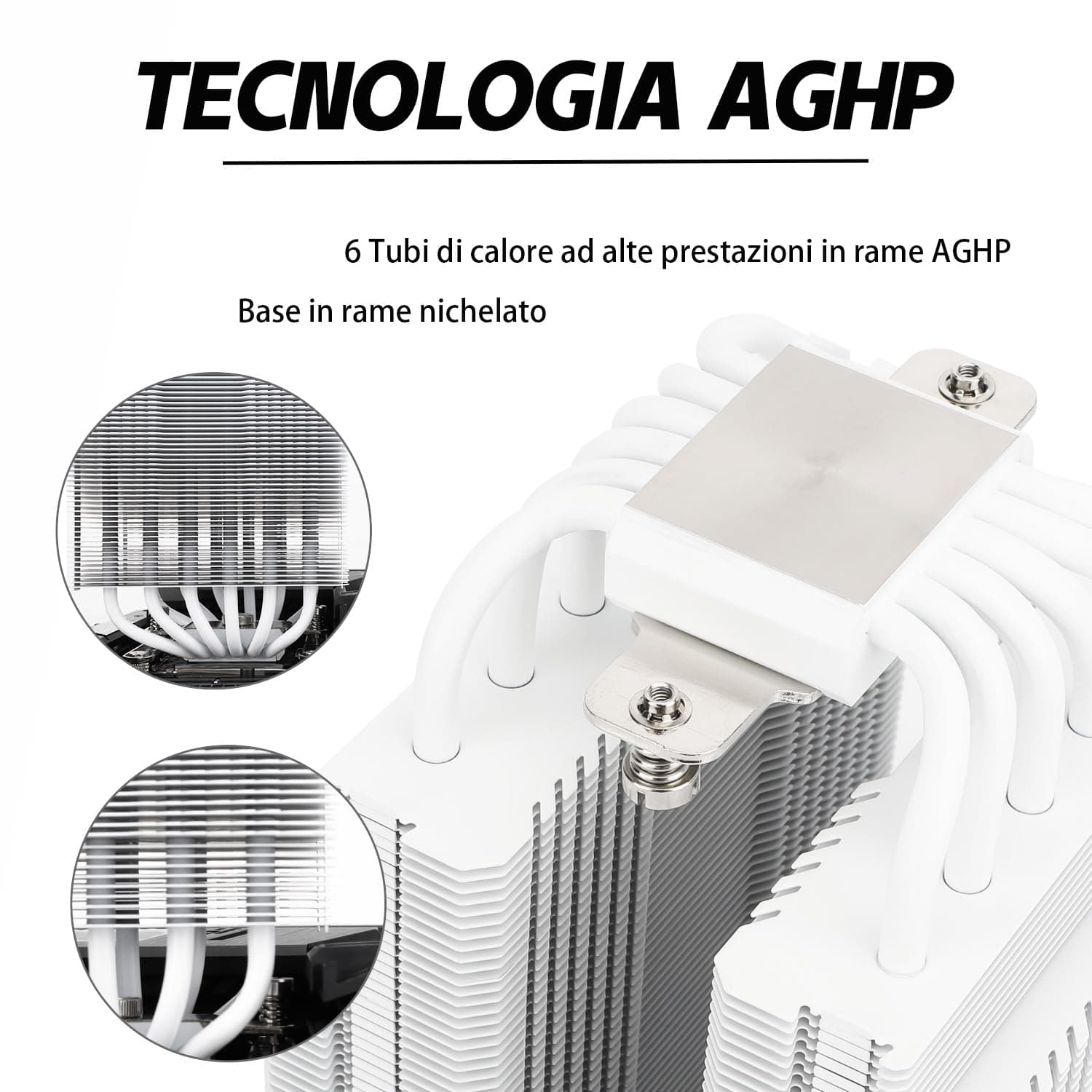 TR Peerless Assassin 120 SE ARGB weißer CPU-Luftkühler, 6 Heatpipes CPU-Kühler, Dual Lüfter 120 mm C12CW-S PWM, AGHP-Technologie, für AMD AM4 AM5/Intel 1700/1150/1151/1200 PA120 SE WHITE ARGB Bild 5