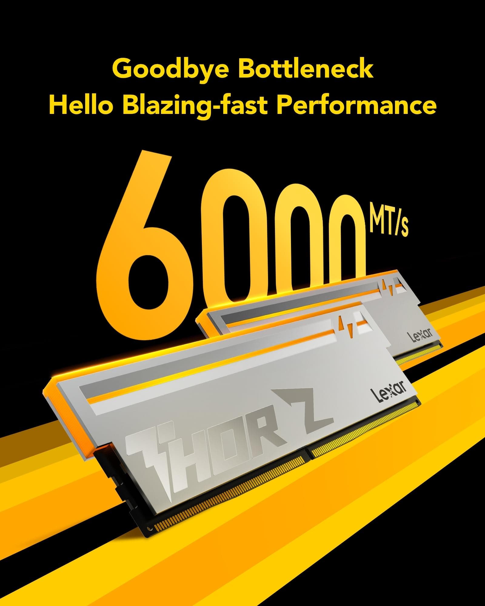 Lexar Thor Z Series RGB DDR5 RAM 32GB Kit (2x16GB) 6000 MHz, DRAM 288-Pin UDIMM Desktop-Speicher, Hochleistungs Gaming Computerspeicher unterstützt Intel XMP 3.0/AMD Expo, On-die ECC, 1.35V Silber THOR Z 6000 MHz 32GB Kit (2x16GB) RGB CL38 Silber Bild 3