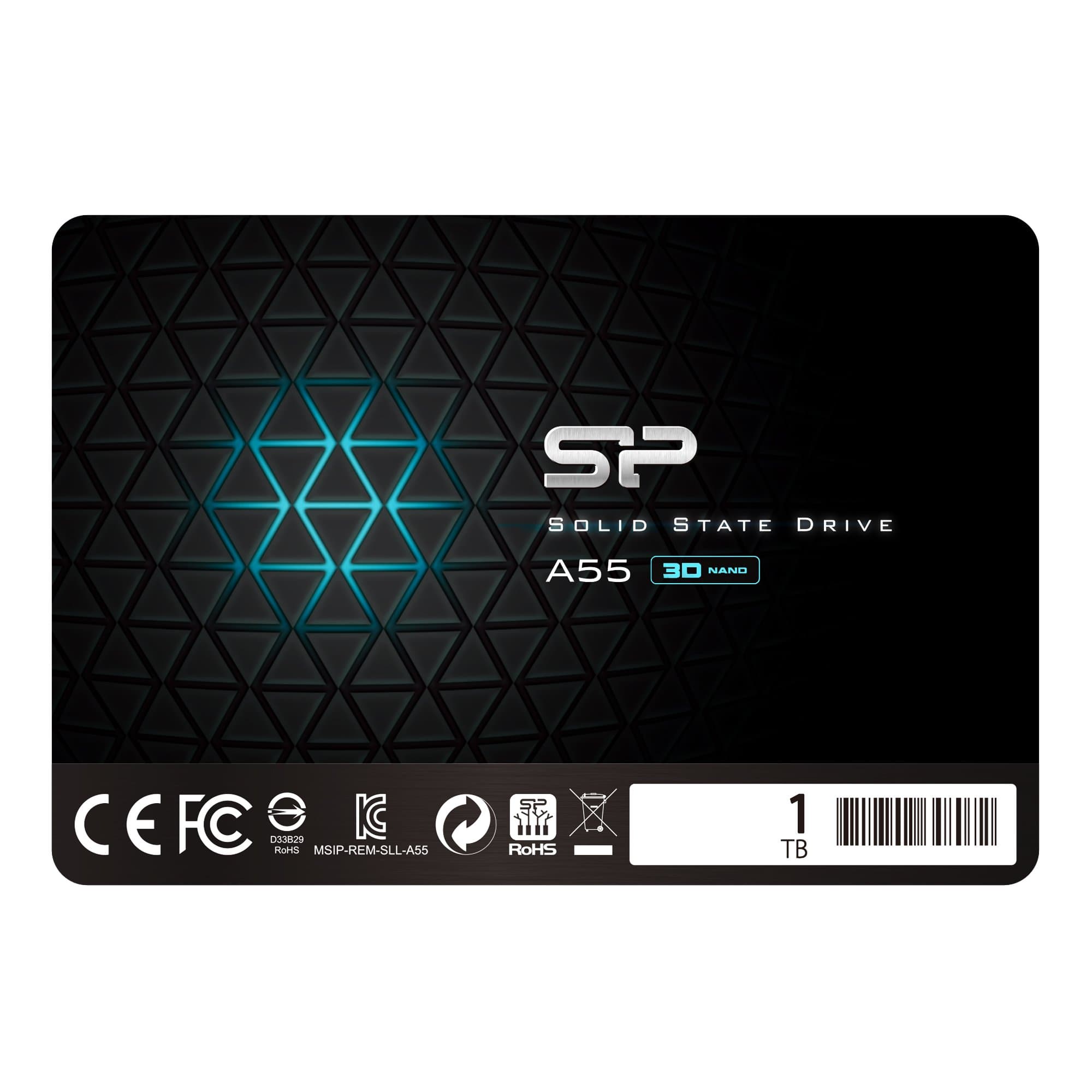 Silicon Power SSD 1TB 3D NAND A55 SLC Cache Performance Boost 2,5 Zoll SATA III 7mm (0,28") Interne SSD, Festkörper-Laufwerk 1 Pack 1TB