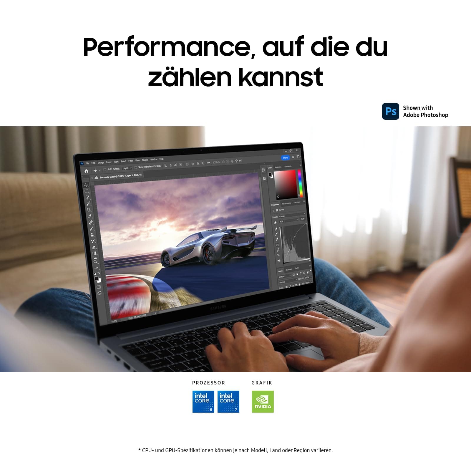 Samsung Galaxy Book4 Notebook, 15,6-Zoll-Display, Intel Core i3-Prozessor, 8 GB RAM, Laptop mit 256 GB Speicher, Gray, 3 Jahre Herstellergarantie, Windows 11 Home [Exklusiv auf Amazon] Bild 2