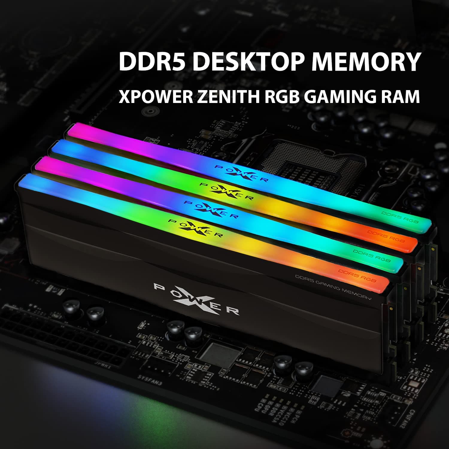 Silicon Power Value Gaming RGB DDR5 32GB (2x16GB) 6400MHz (PC5-51200) 288-pin CL32 1.4V UDIMM Desktop RAM Computer Memory w/Heatsink SP032GXLWU64AFDF Bild 3
