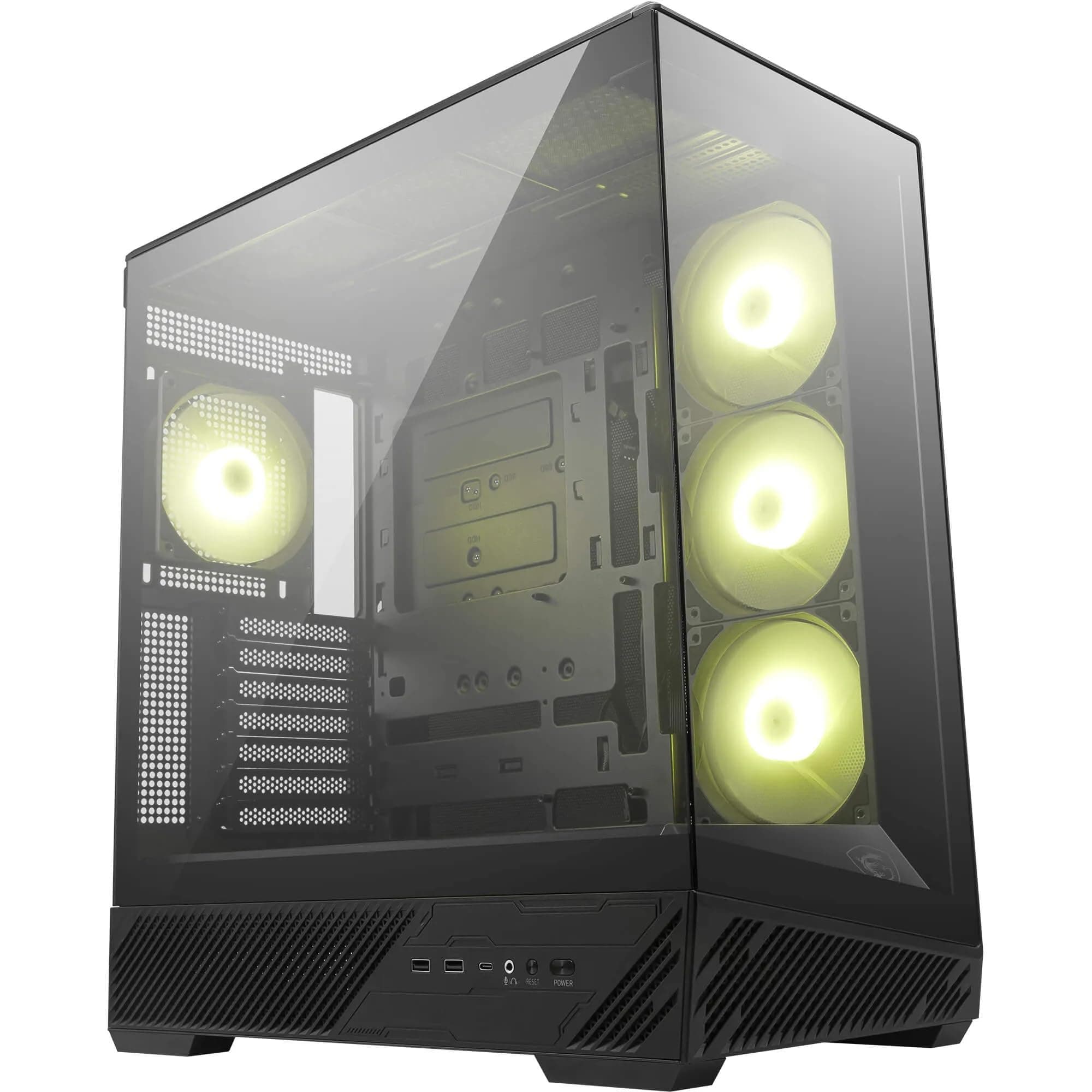 MSI MAG PANO 130R PZ – Mid-Tower-Gaming-PC-Gehäuse – Unterstützt GPUs mit Einer Länge von bis zu 400 mm, herausnehmbare Staubfilter, USB 20 Gbit/s (Typ C), Back-Connect-ATX- und Micro-ATX-Mainboards Bild 2