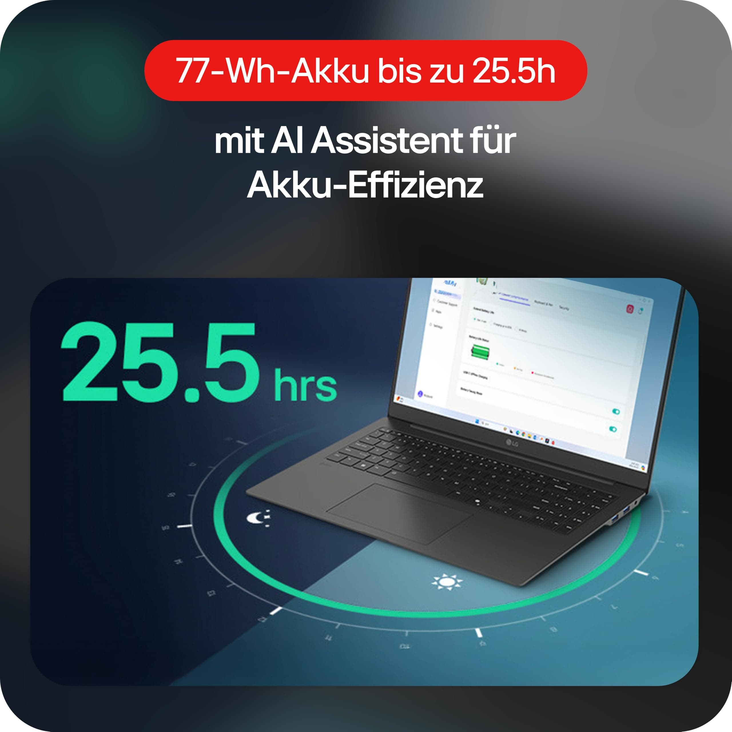 LG gram Pro 16 16Z90TS-G.AU89G (16 Zoll) IPS Notebook, Intel Core Ultra 7 258V, Intel Arc™ Graphics 140V, 16GB RAM, 1TB SSD, federleicht (1,239 kg), gram AI, Copilot+ PC, 77 Wh, Thunderbolt 4, Schwarz Intel Core Ultra7 | Windows 11 Home | 2025 16GB RAM | 1TB SSD gram Pro Bild 8