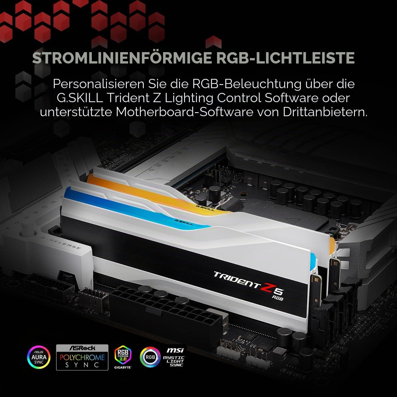 G.Skill Trident Z5 RGB Serie (Intel XMP) 64GB (2 x 32GB) 288-Pin SDRAM DDR5 6000 CL36-36-36-96 1,35V Dual Channel Desktop Memory F5-6000J3636F32GX2-TZ5RW (Mattweiß) 64GB (2x 32GB) Weiss/opulenter Garten Bild 5