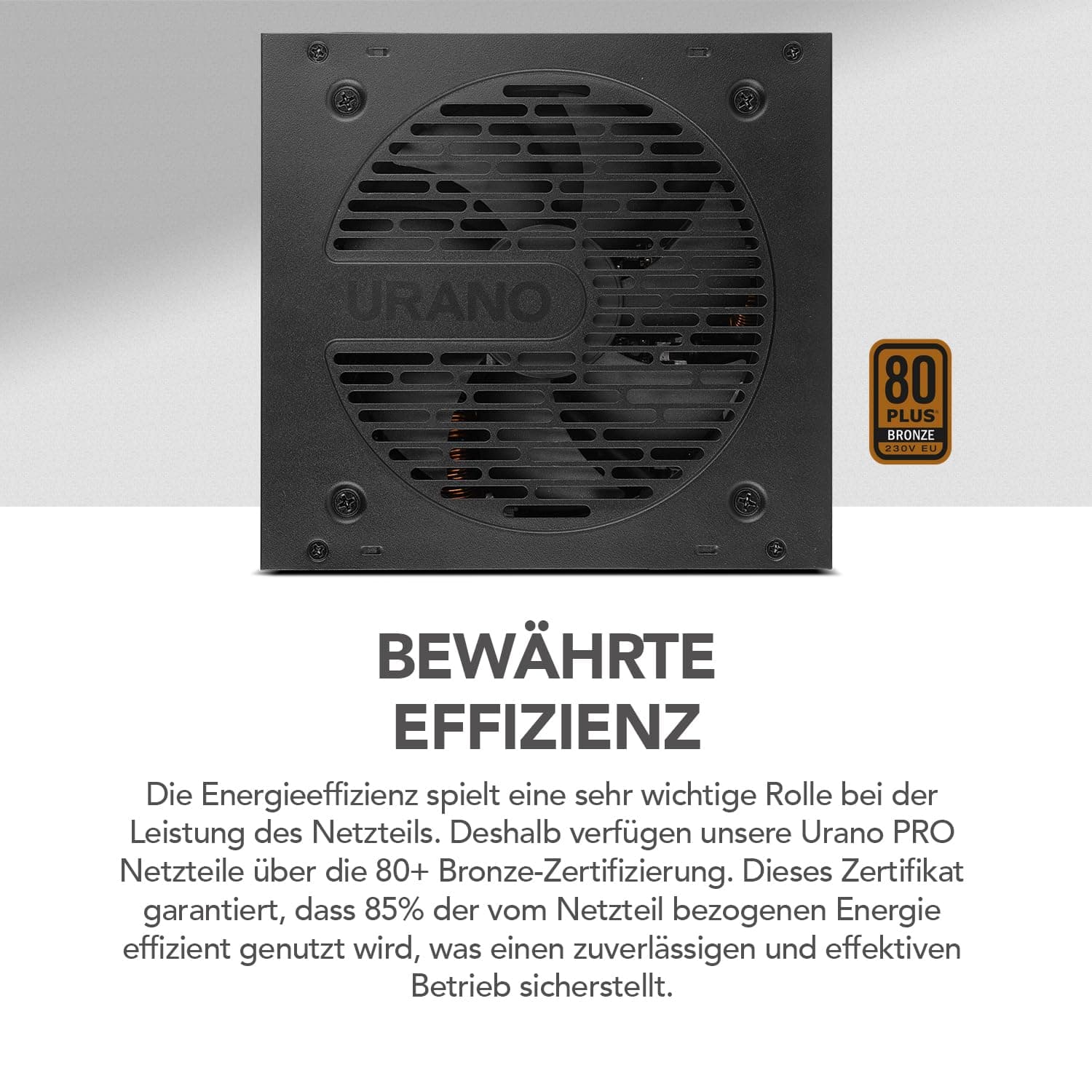 NOX Xtreme Products URANO Pro 550W 80Plus Bronze – ATX-Netzteil mit leisem 120-mm-PWM-Lüfter, umfassendem Schutz (OVP, UVP, OPP, SCP, OTP), aktiver PFC, extra Langen Flachkabeln URANO PRO 550W BRONZE Bild 3