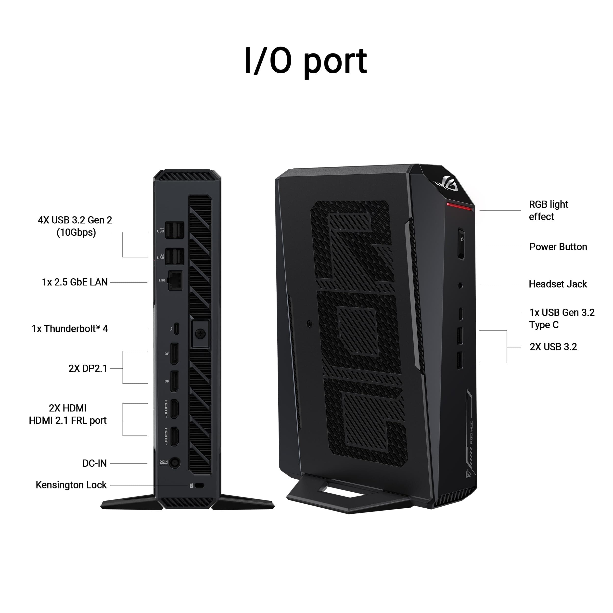 ASUS ROG NUC 15 Tall RNUC15JNK9X28AA2 (Intel Core Ultra 9 275HX, NVIDIA GeForce RTX 5080, 2TB Speicher, 16x2 GB RAM, Intel WiFi 7, Windows 11 Home, EU-Netzkabel, unterstützt OpenClaw & Hermes Agent) Bild 5