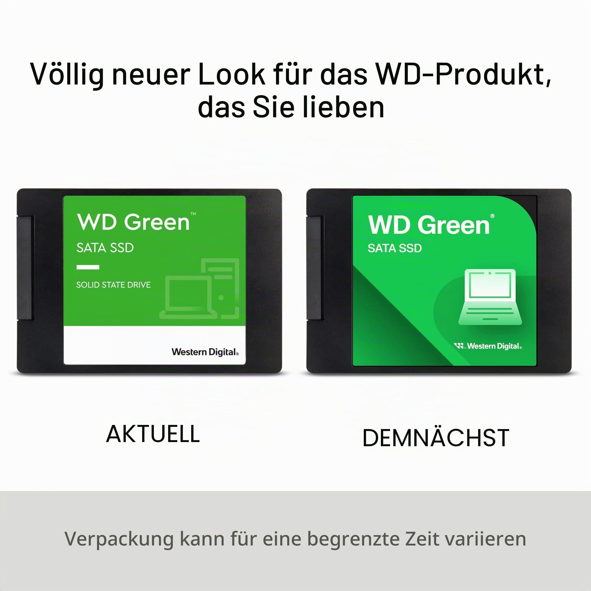 WD Green SATA SSD interne SSD 1 TB (2,5 Zoll Modul für den Einsatz in Laptops und Desktop PCs, SLC-Caching-Technologie, Stoßfest, WD F.I.T. Lab™-zertifiziert) grün Bild 3