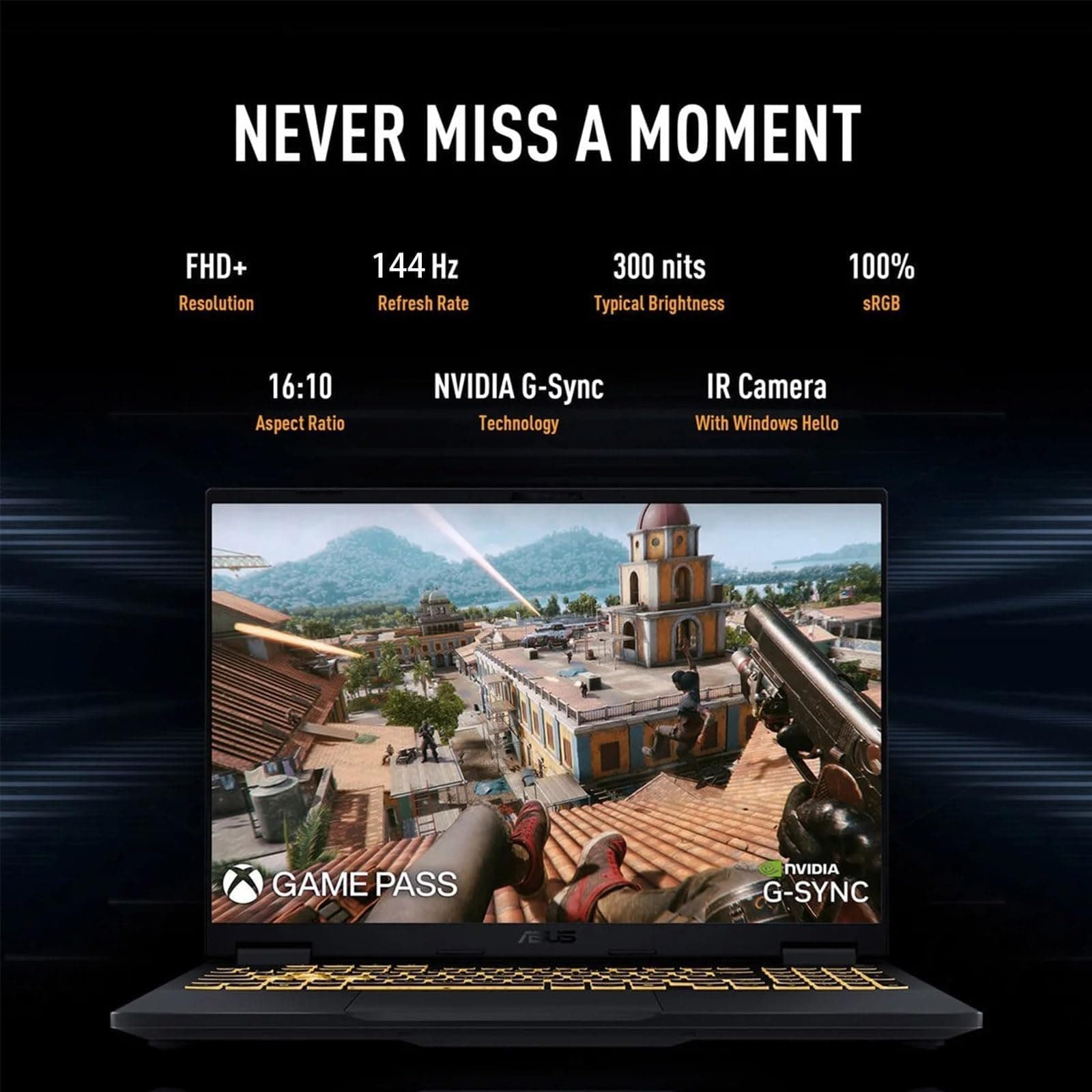 ASUS TUF Gaming Laptop Ryzen7 7735HS - A16 WUXGA 165Hz 100% sRGB - AMD Radeon RX7600S Beat RTX3060 - Tastatur mit Hintergrundbeleuchtung - Thunderbolt4 - Wi-Fi6 - HDMI-Kabel (32GB DDR5 RAM |1TB PCIe 32 GB DDR5 RAM, 1 TB PCIe SSD Bild 2