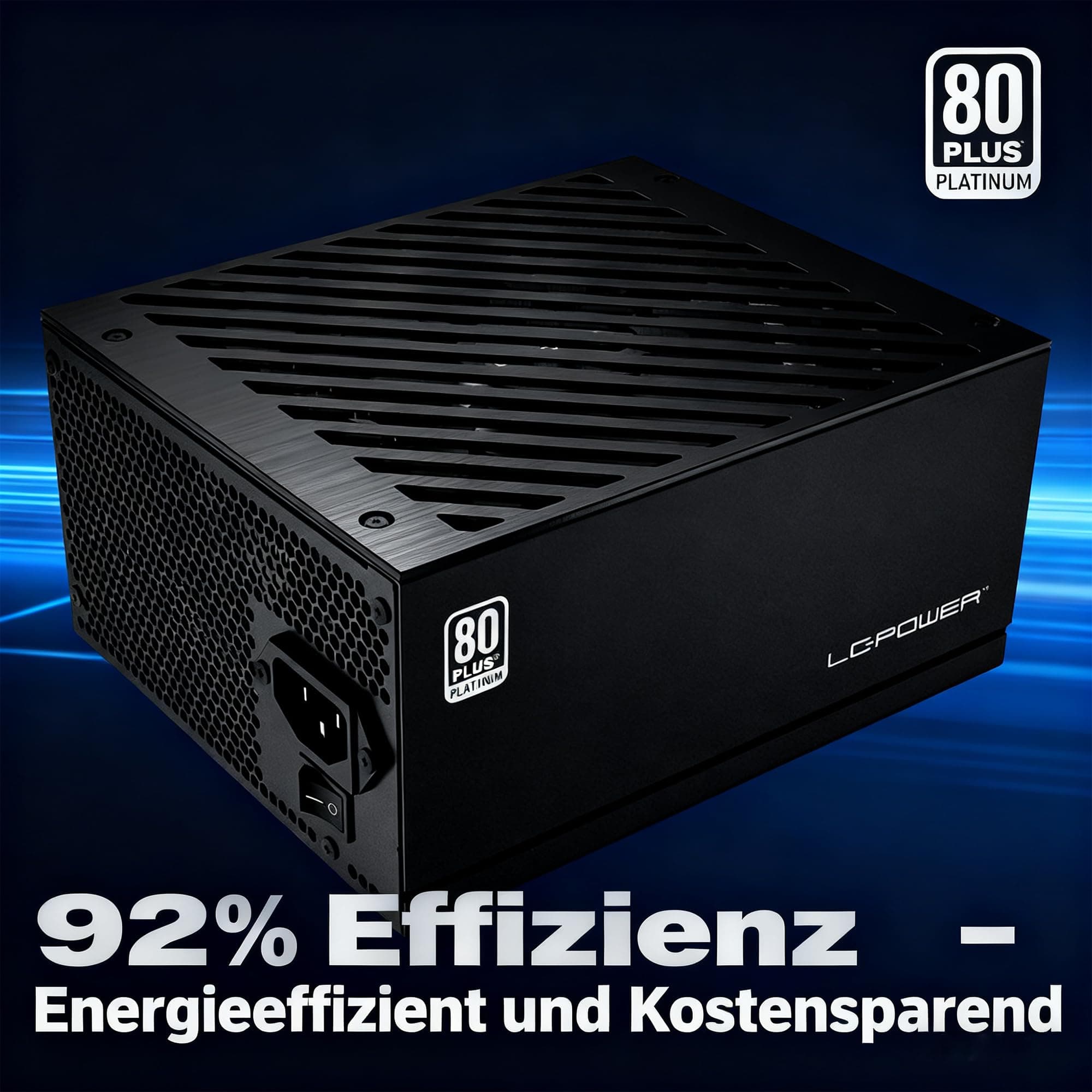 LC-POWER Platinum Pro 850W Netzteil PC, 80 Plus Platinum Effizienz (92%), ATX 3.1 Netzteil, PCIe 5.1 Kompatibel, Vollmodular, 135mm Lüfter, 10 Jahre Garantie, Gaming Netzteil Platinum 850W V3.1 Bild 5