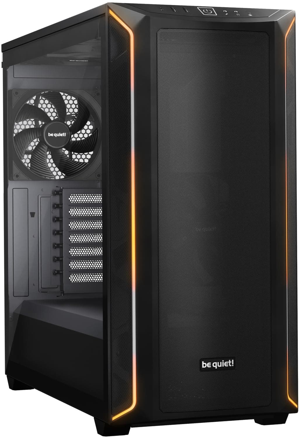 be quiet! Shadow Base 800 DX Black PC-Gehäuse, Pure Wings 3 140mm PWM Lüfter, ARGB-Beleuchtung, USB 3.2 Gen. 2 Type C, Airflow, Open-Mesh, E-ATX Mainboard, 420mm Radiatoren, Glas Seitenfenster Bild 2