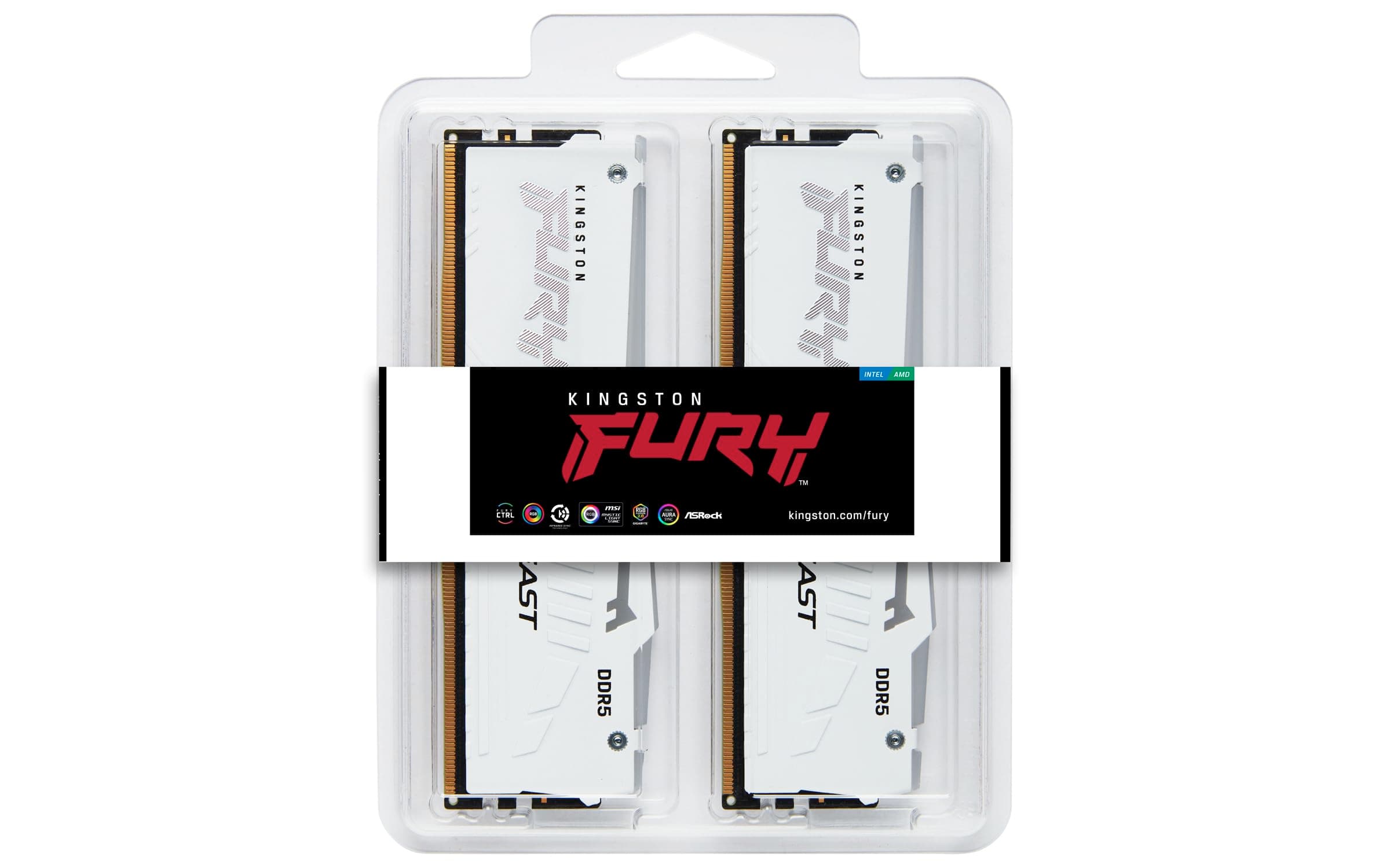 Kingston FURY Beast Weiß RGB XMP 64GB 5600MT/s DDR5 CL40 DIMM Desktop Gaming Speicher kit mit 2 - KF556C40BWAK2-64 Bild 7