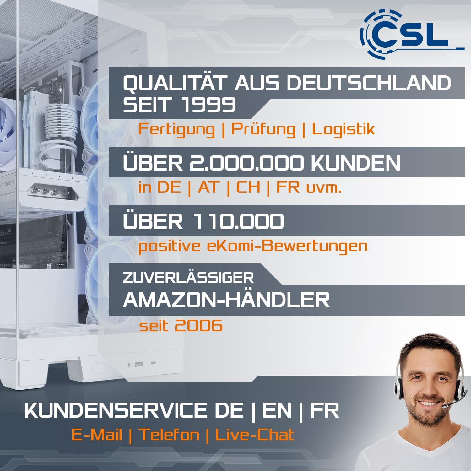 Gaming PC mit Windows 11 Home | AMD Ryzen 5 5500 6x3.6GHz | RTX 3050 | 1000GB M.2 NVMe | 32GB DDR4 RAM | WLAN | Computer für Zocker, Gamer Desktop Rechner zum Spielen | A10170 Vega 1000.0 GB 32.0 GB RTX 3050 Windows 11 Home Bild 6