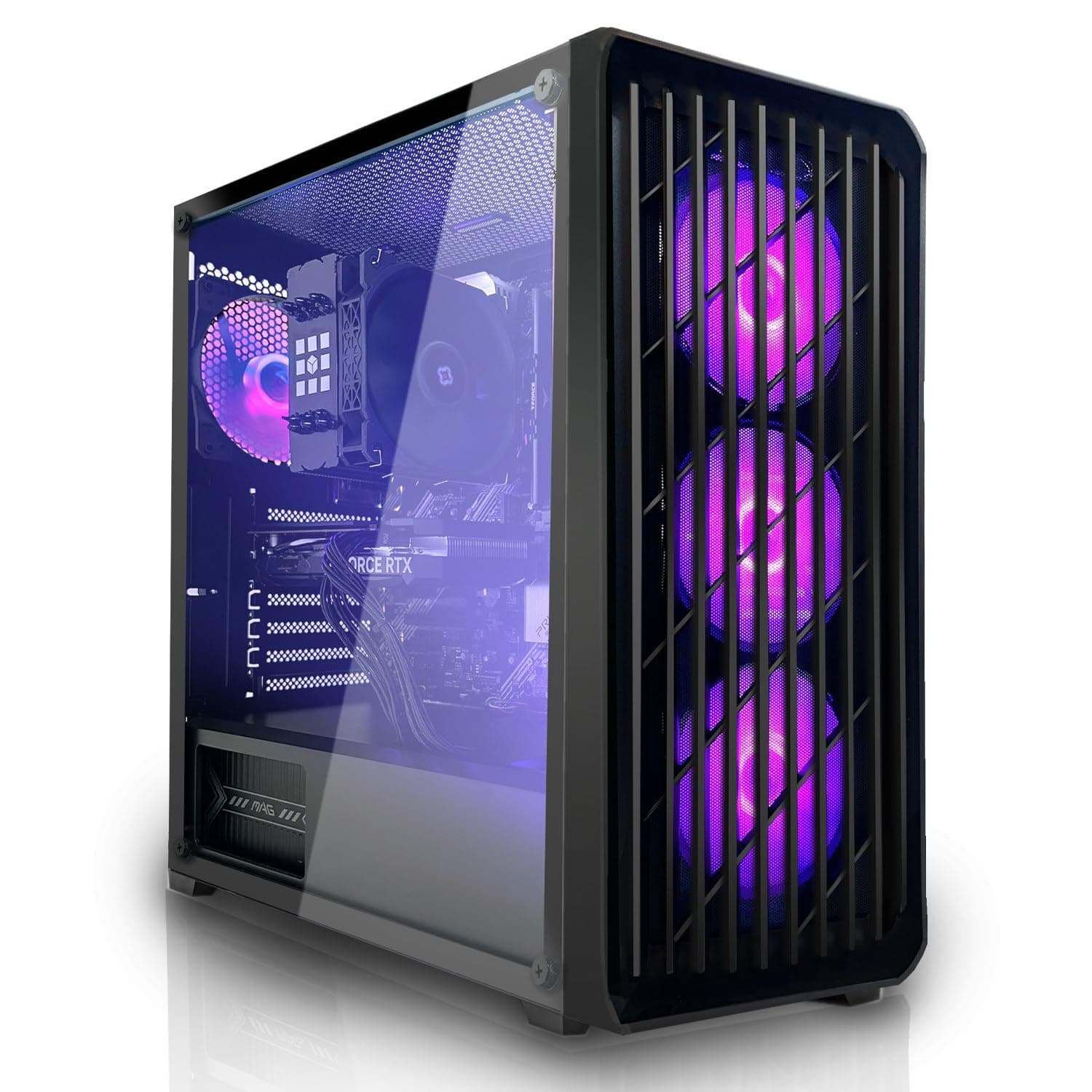 SYSTEMTREFF Gaming PC Intel Core i5-14400 6x4.7GHz | Nvidia RTX 5050 8GB DX12 | 512GB M.2 NVMe | 16GB DDR4 RAM | Windows 11 | WLAN Desktop Computer Rechner für Gamer, Zocker & Streamer