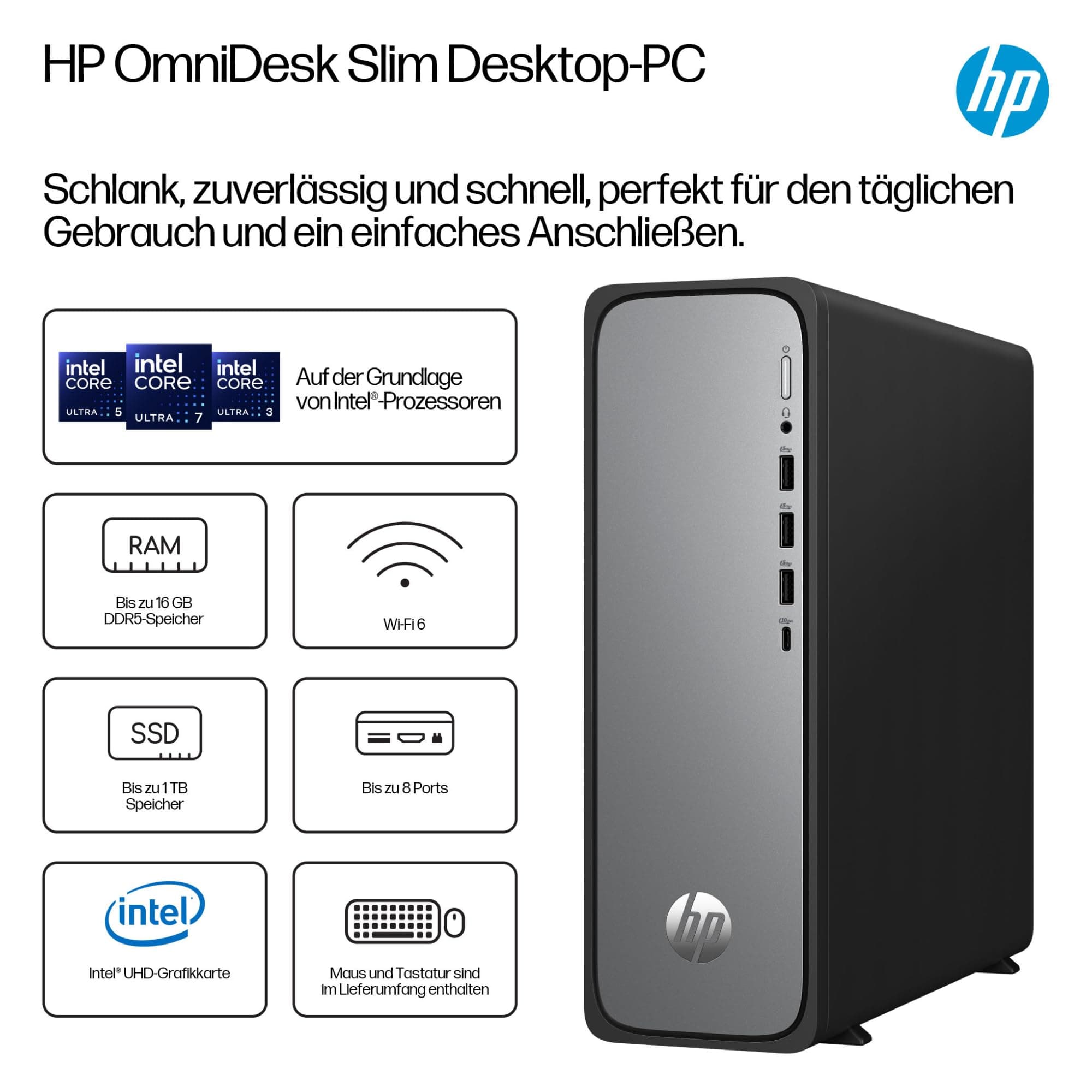 HP OmniDesk S03-0455ng・Schlanker Desktop - (BX8C6EA) Bild 4