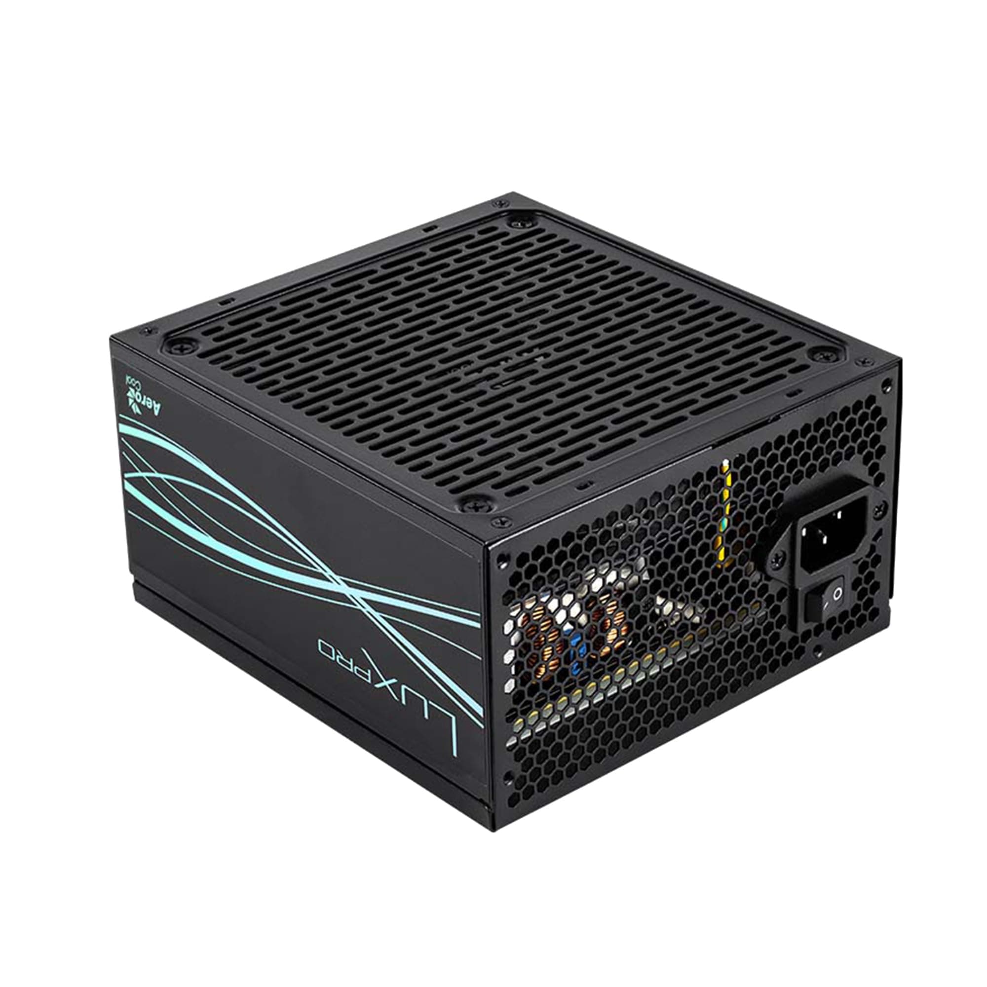 Aerocool LUXPRO550, Netzteil 550W, 80Plus Bronze 230V EU Zertifiziert, Wirkungsgrad +88%, Japanische Kondensatoren 105°C, FDB 14cm Lüfter mit APFC Technologie, 5 Jahre Garantie, Schwarz