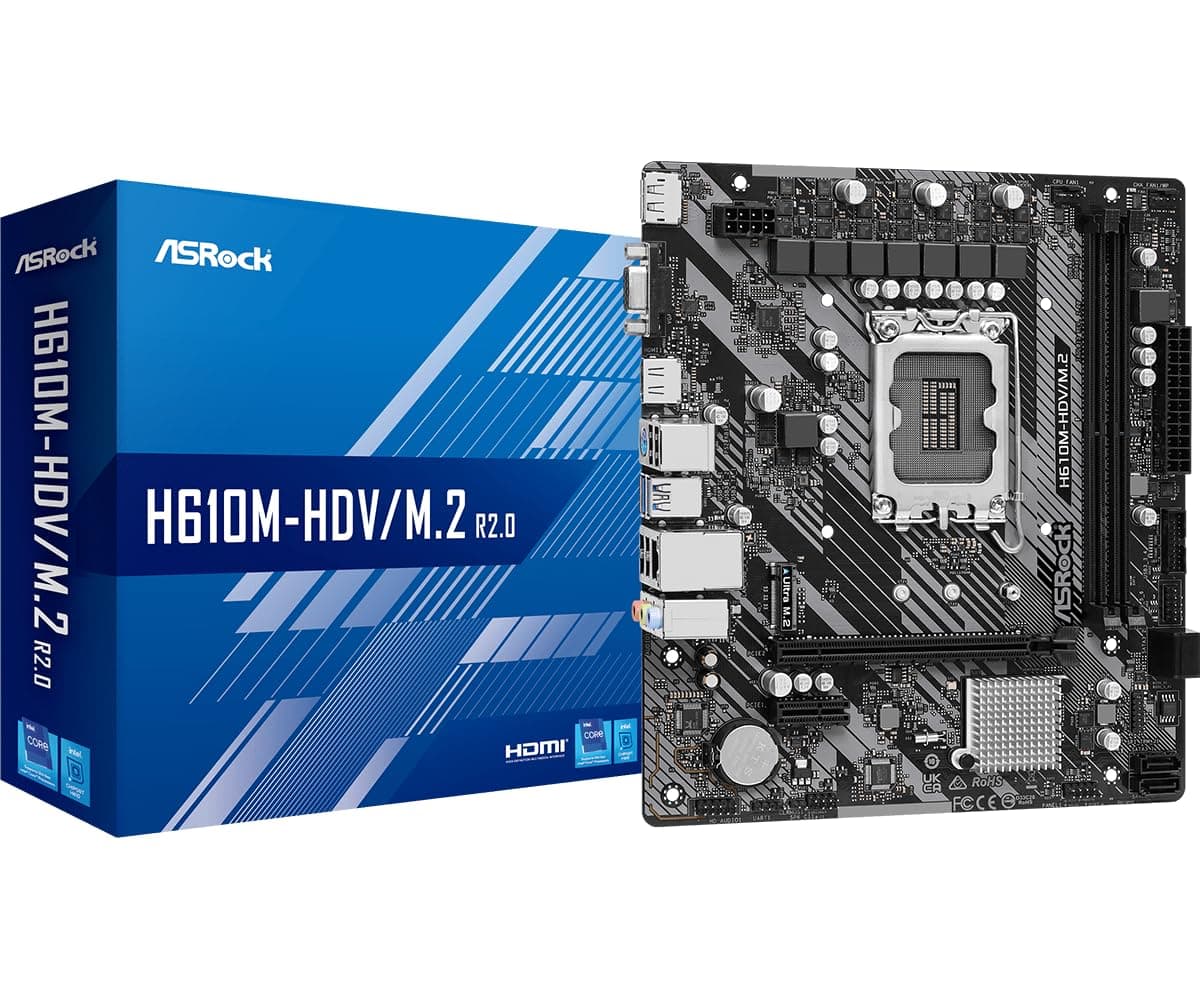 ASROCK H610M-HDV/M.2 R2.0 S1700 mATX Intel H610 2xDDR4 retai