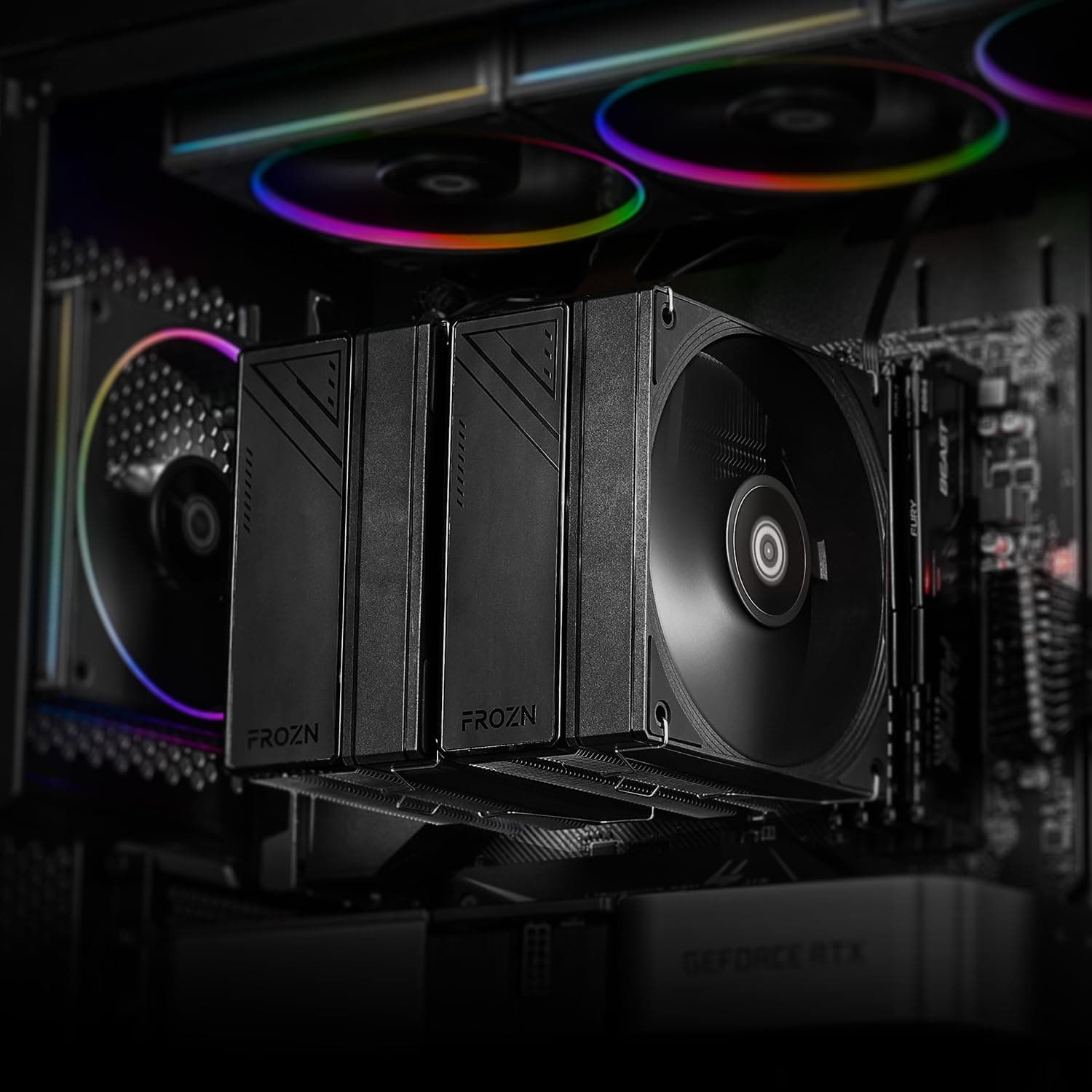 ID-COOLING FROZN A620 PRO SE - Doppelturm Luft-CPU-Kühler, 6×Ф6mm Wärmerohre, Zwei 120x120x25mm leise Lüfter, kompatibel mit Intel LGA1700/1851/1200/115X und AMD AM4/AM5 (157mm Höhe). Bild 5
